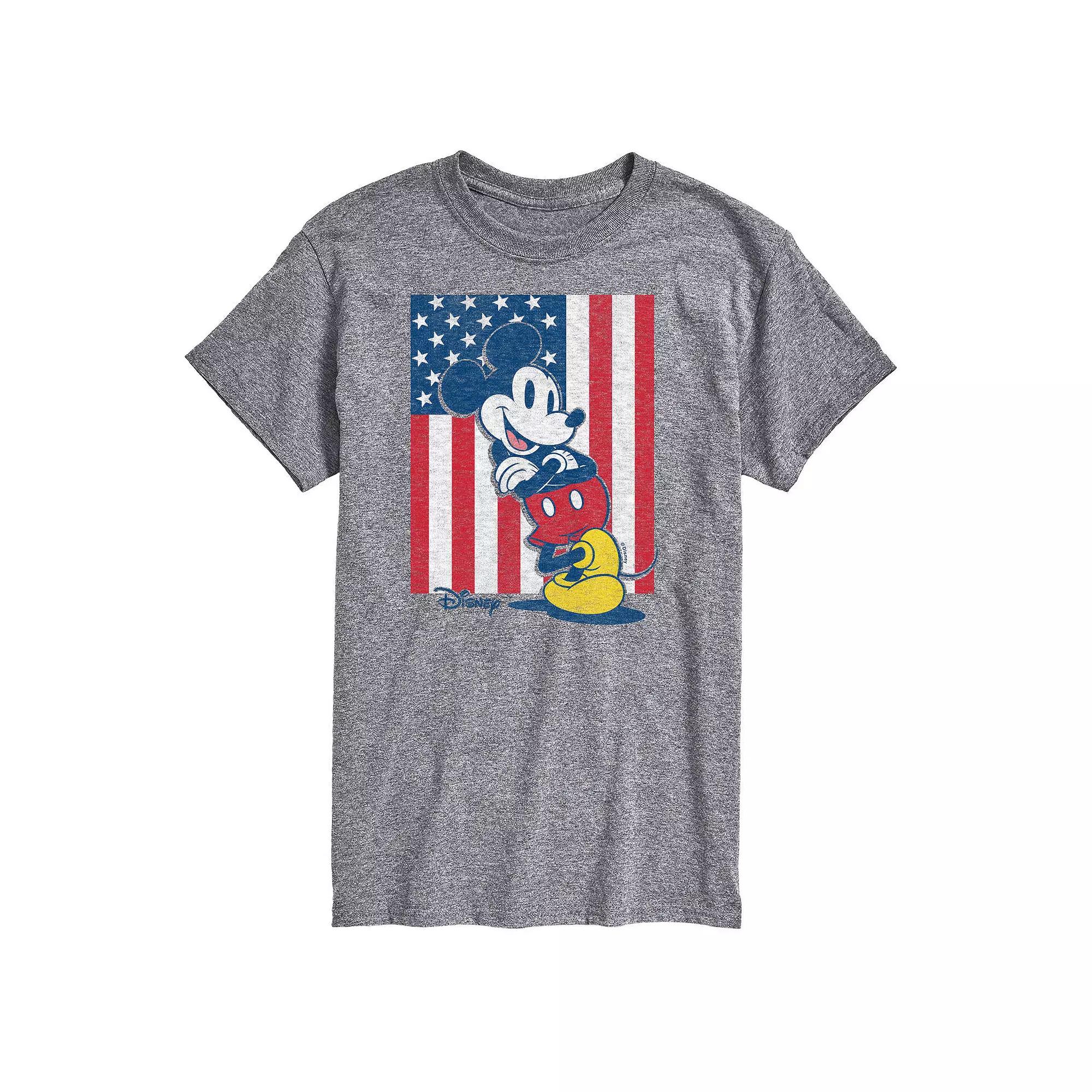Disney's Mickey Mouse Big & Tall American Flag Graphic Tee, Men's,  Product Image