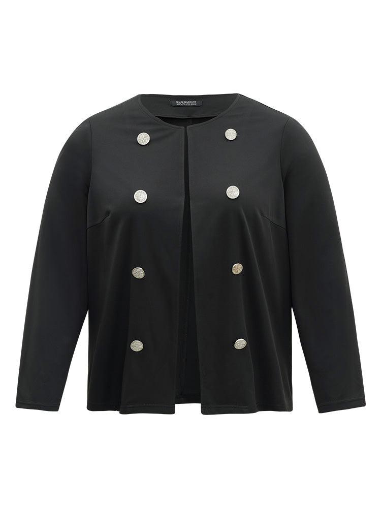 Halloween Solid Buckle Detail Jacket Female Product Image