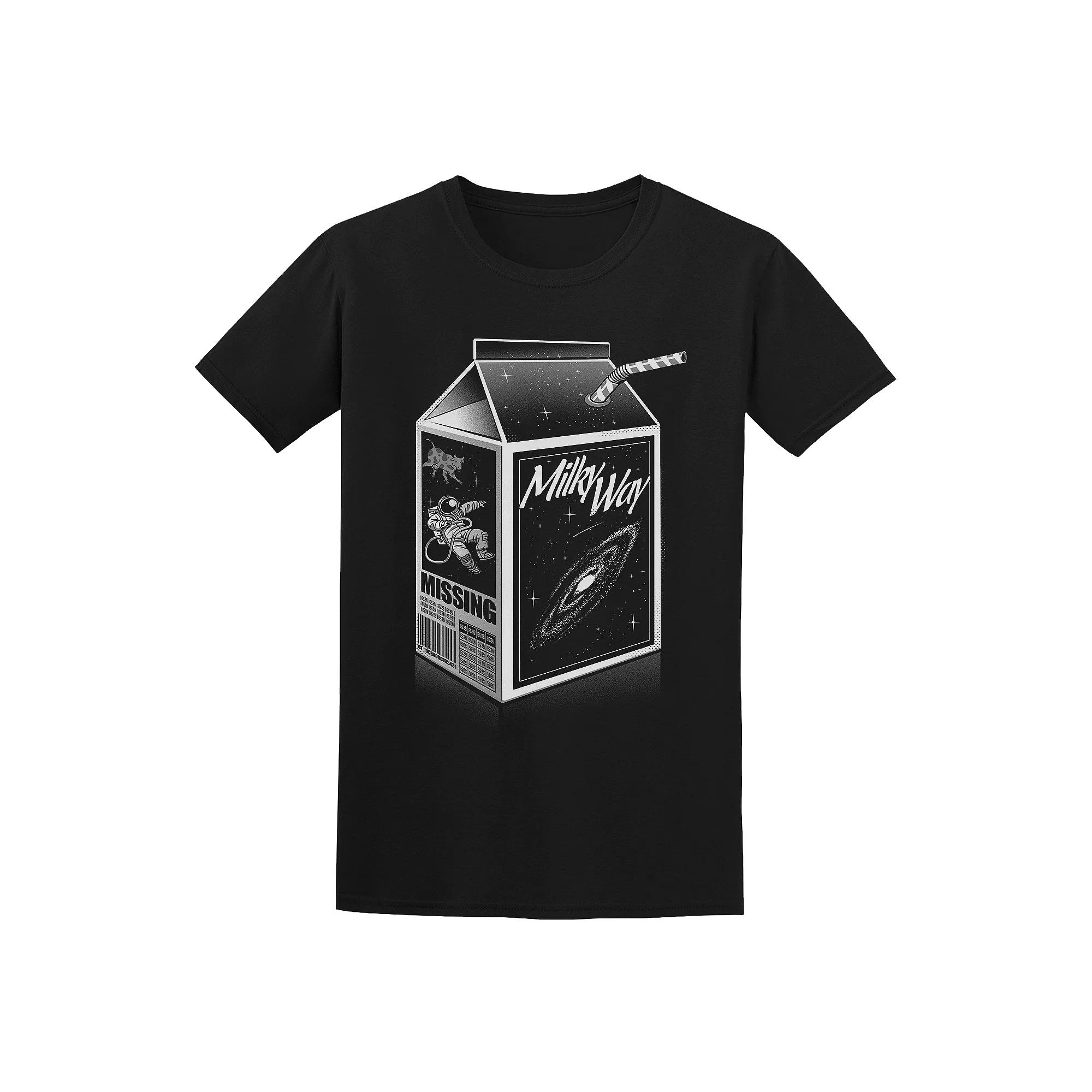 Men's COLAB89 by Threadless Milk Way Tee, Size: Large, Black Product Image