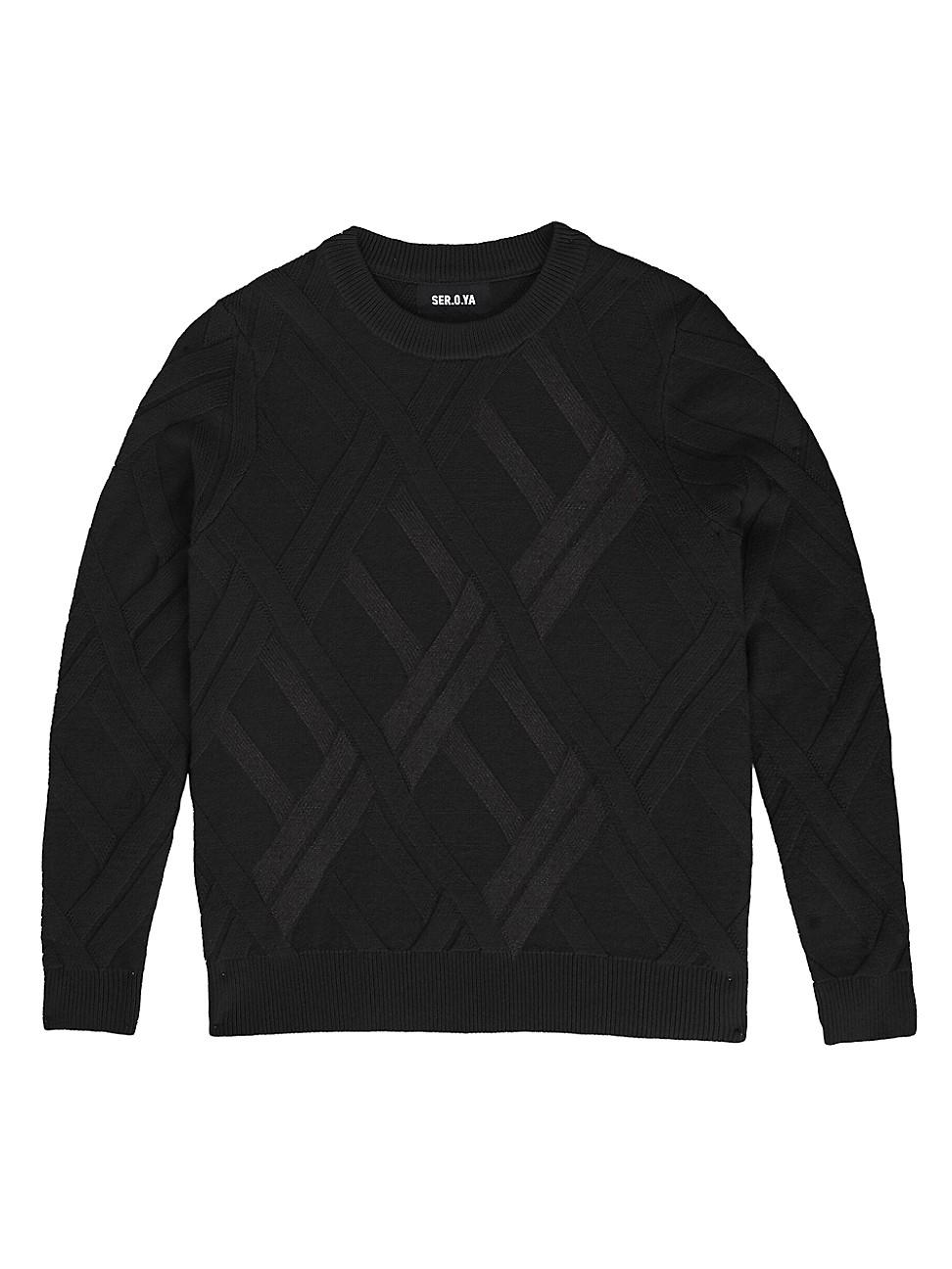 Mens Joseph Grid Cable Sweater Product Image