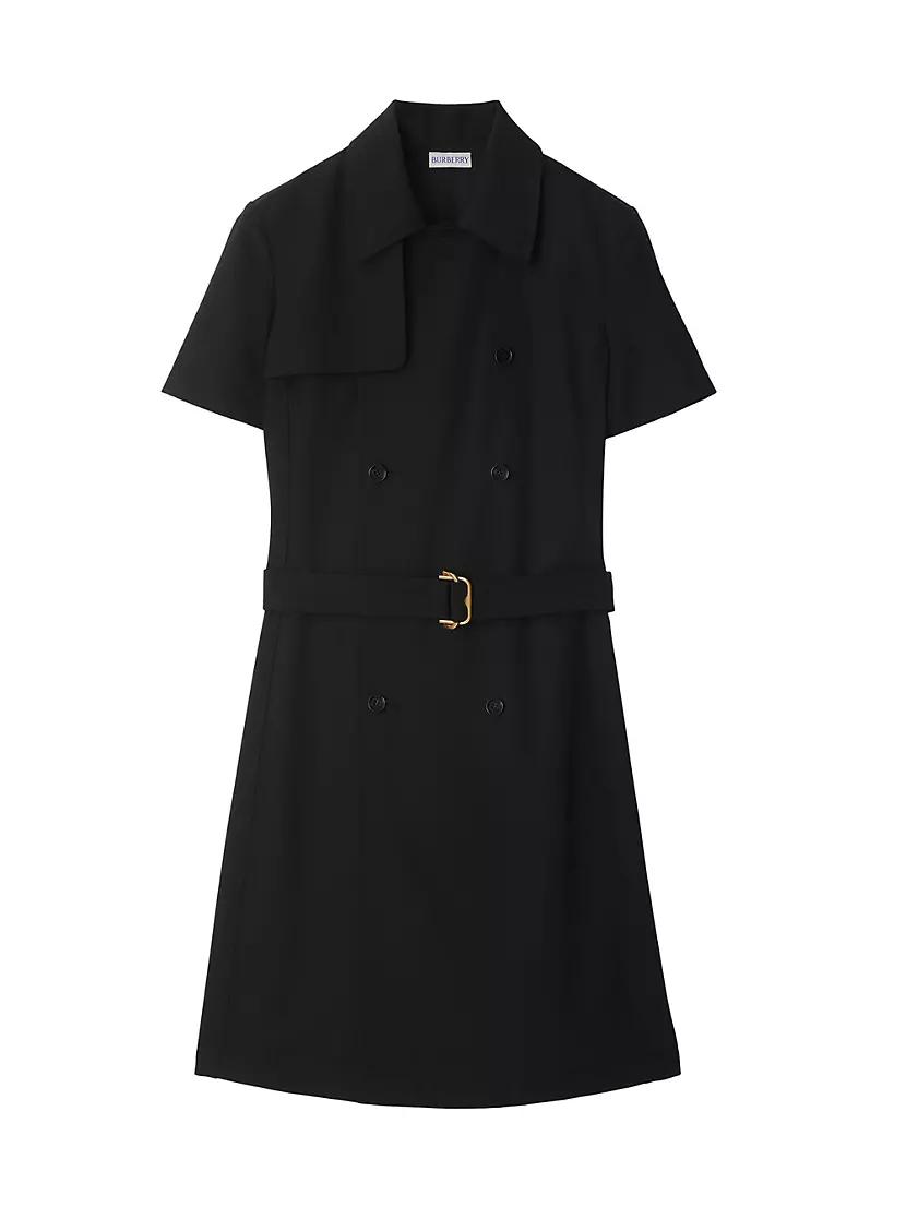 Womens Trench Wool Belted Minidress Product Image