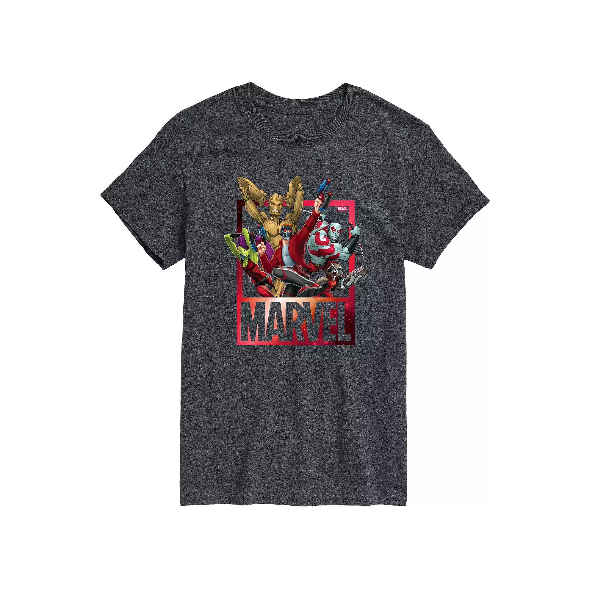 Big & Tall Marvel Guardians Of The Galaxy Group Short Sleeve Graphic Tee, Men's,  Product Image