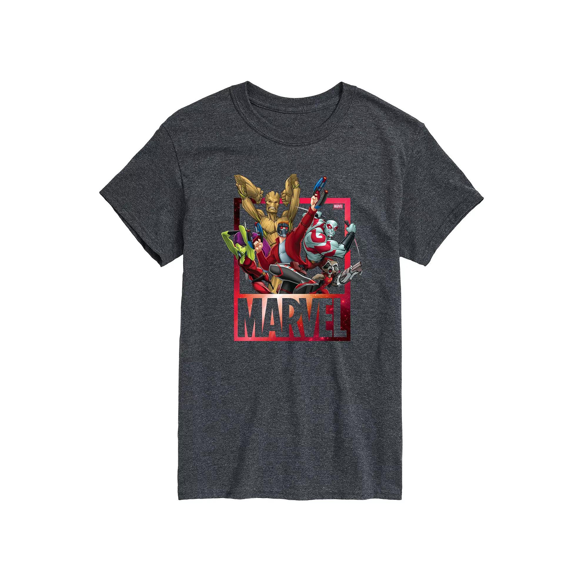 Big & Tall Marvel Guardians Of The Galaxy Group Short Sleeve Graphic Tee, Men's,  Product Image