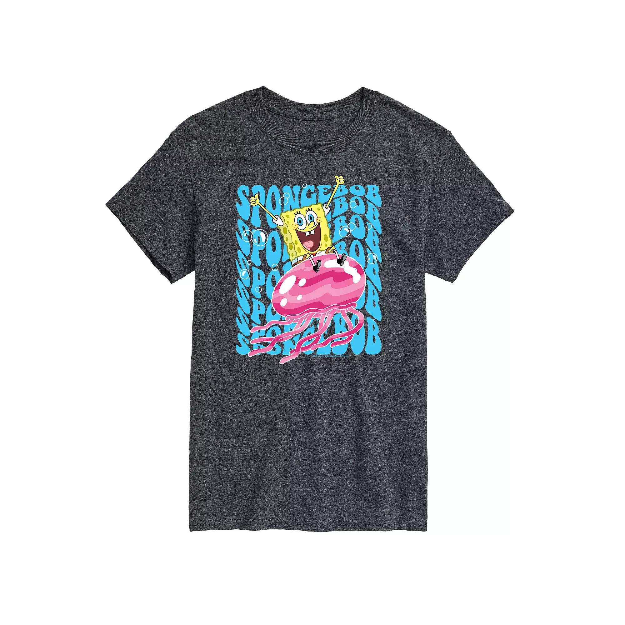 Big & Tall SpongeBob SquarePants Riding The Jellyfish Graphic Tee, Men's,  Product Image