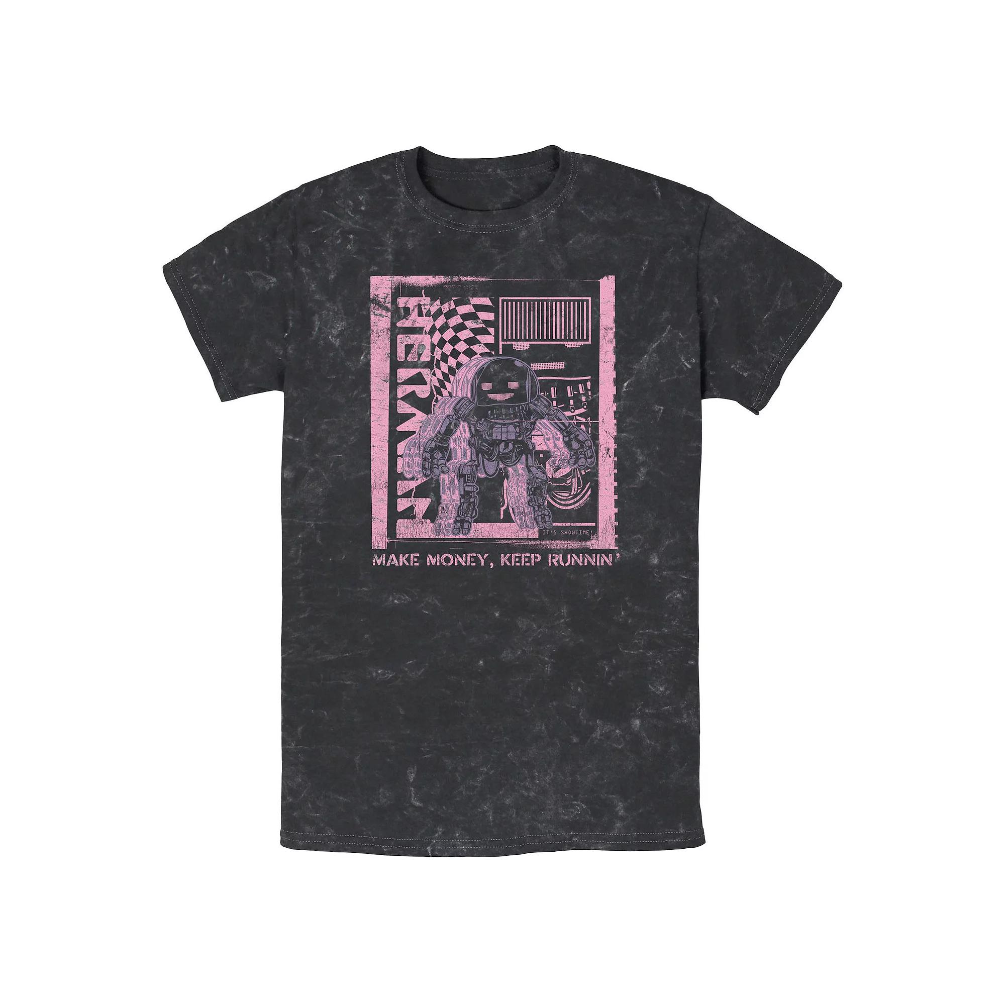 Men's The Electric State Make Money Keep Runnin' Mineral Wash Graphic Tee,  Product Image
