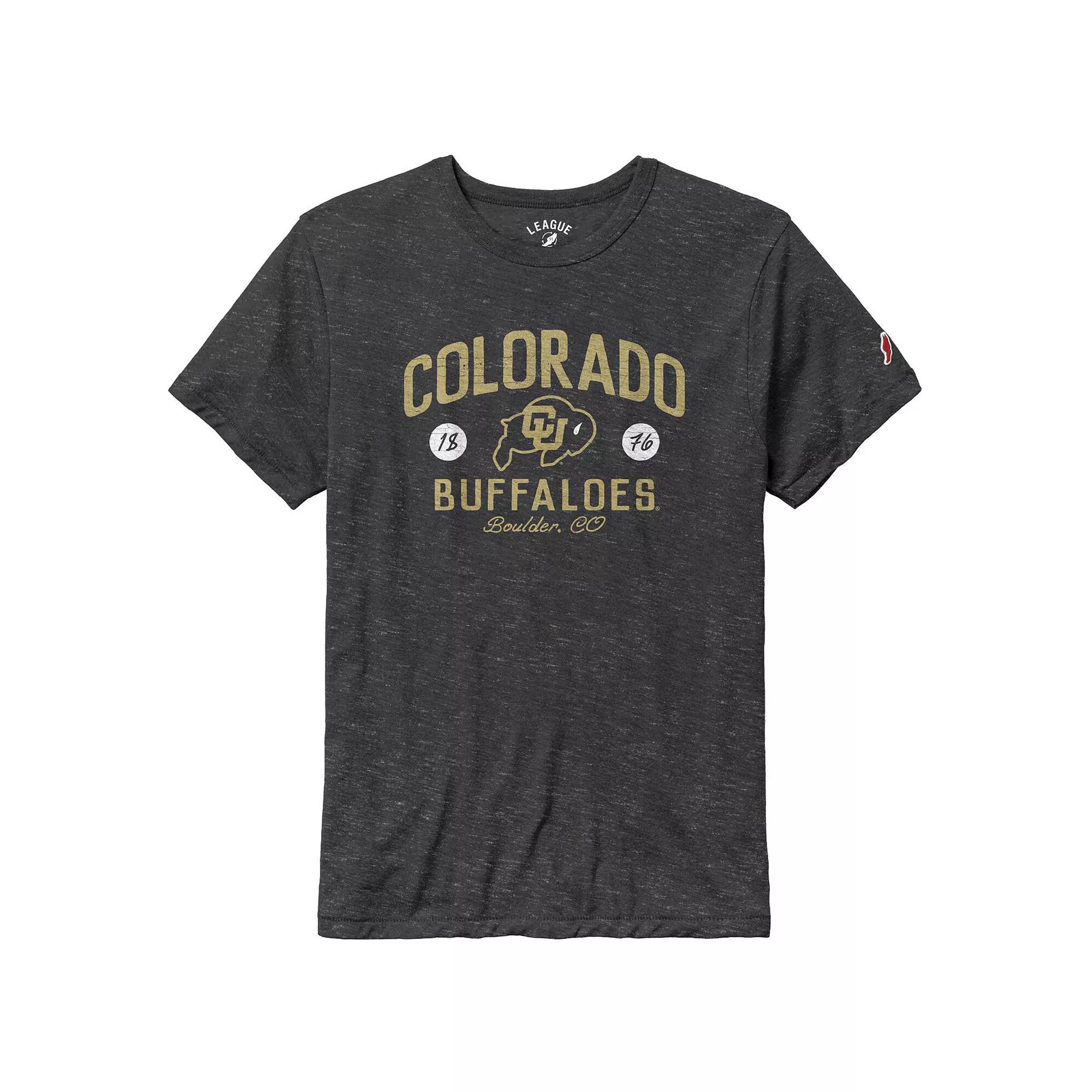 Men's League Collegiate Wear Heather Charcoal Colorado Buffaloes Bendy Arch Victory Falls Tri-Blend T-Shirt, Size: XL Product Image