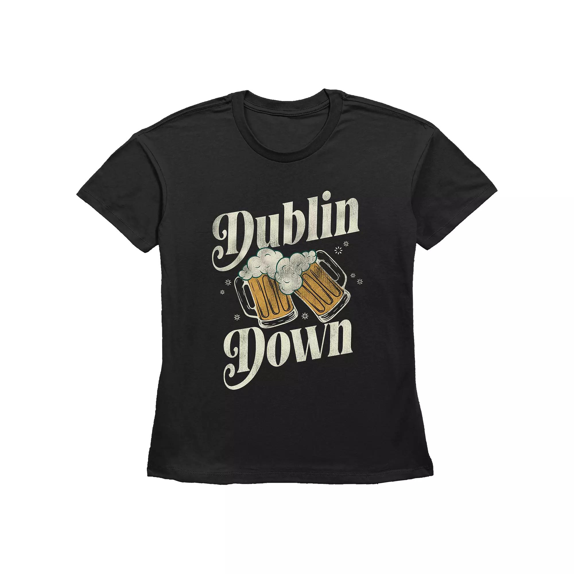 Women's Dublin Down Graphic Tee, Size: Small, Black Product Image
