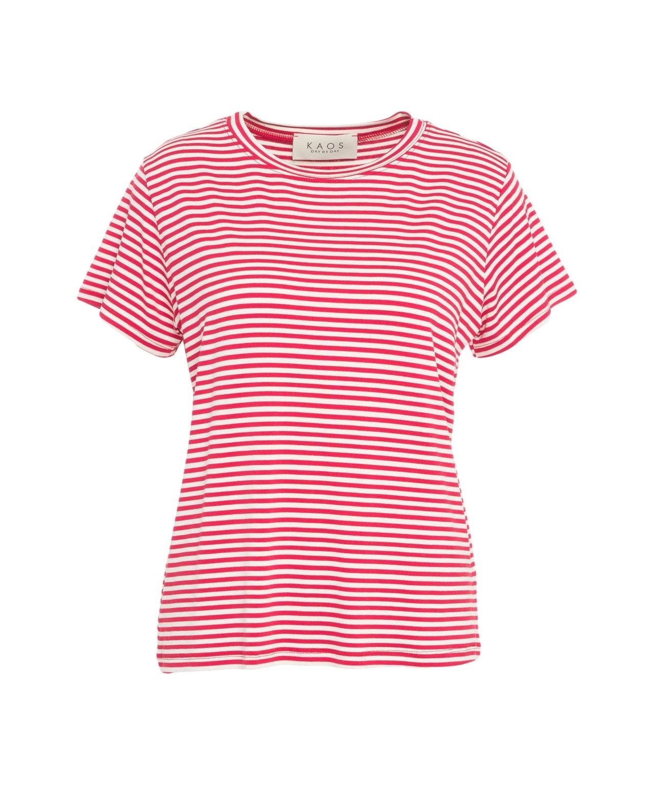 Striped viscose t-shirt Product Image