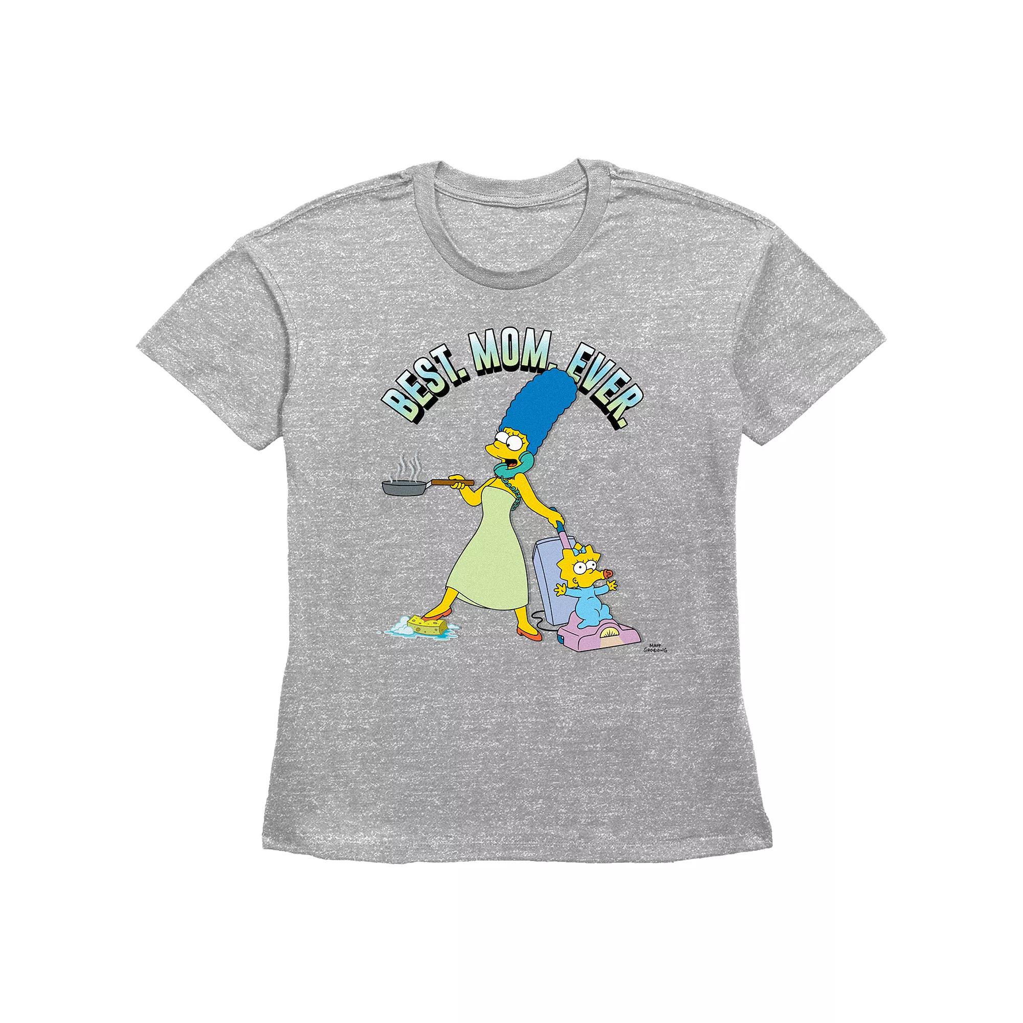 Women's The Simpsons Best Mom Ever Basic Fit Graphic Tee,  Product Image
