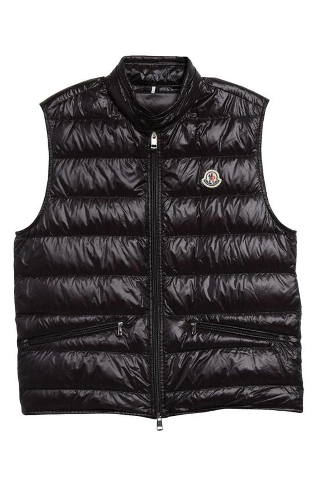 MONCLER High Collar Puffer Quilted Sleeveless Jacket In Black Product Image