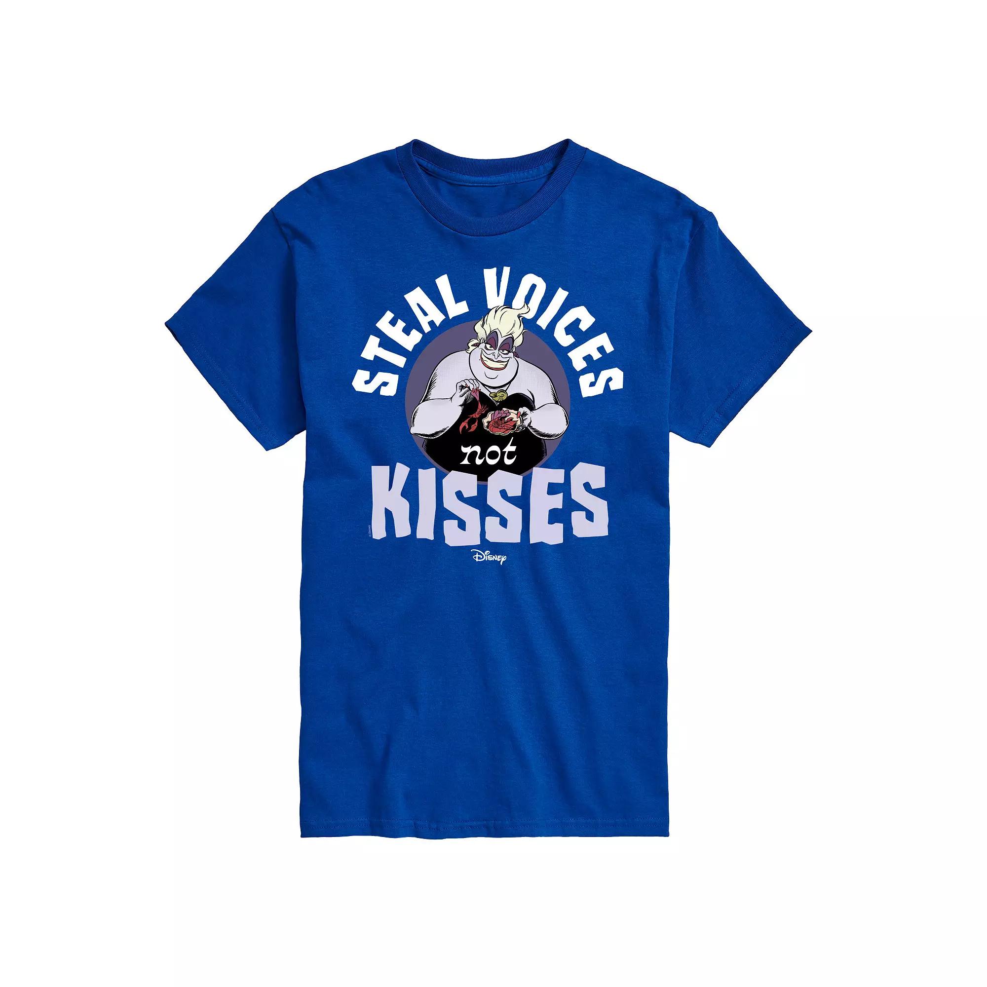 Disney Villains Men's Ursula Steal Voices Not Kisses Graphic Tee,  Product Image