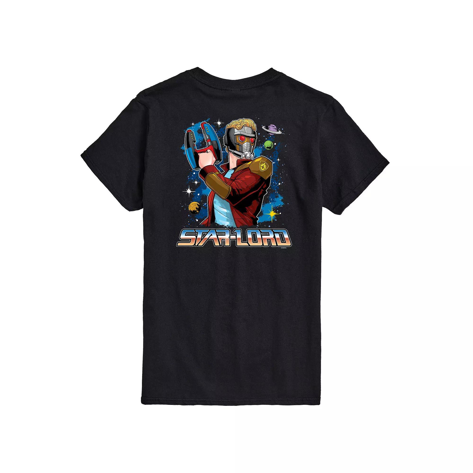 Big & Tall Guardians Of The Galaxy Star-Lord Galaxy Retro Graphic Tee, Men's,  Product Image