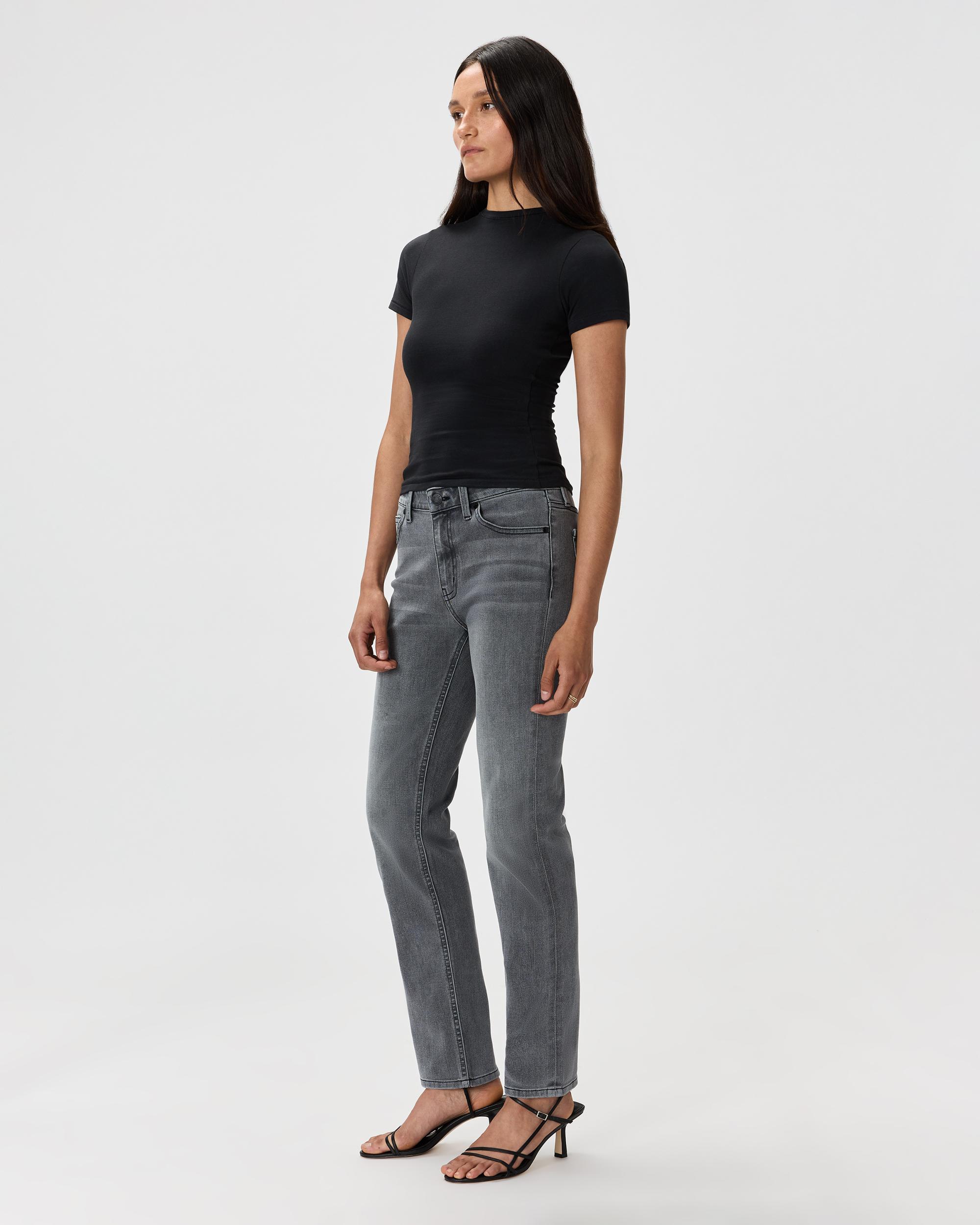 Quince | Women's Luna Stretch Slim Straight Jeans Organic Cotton Product Image