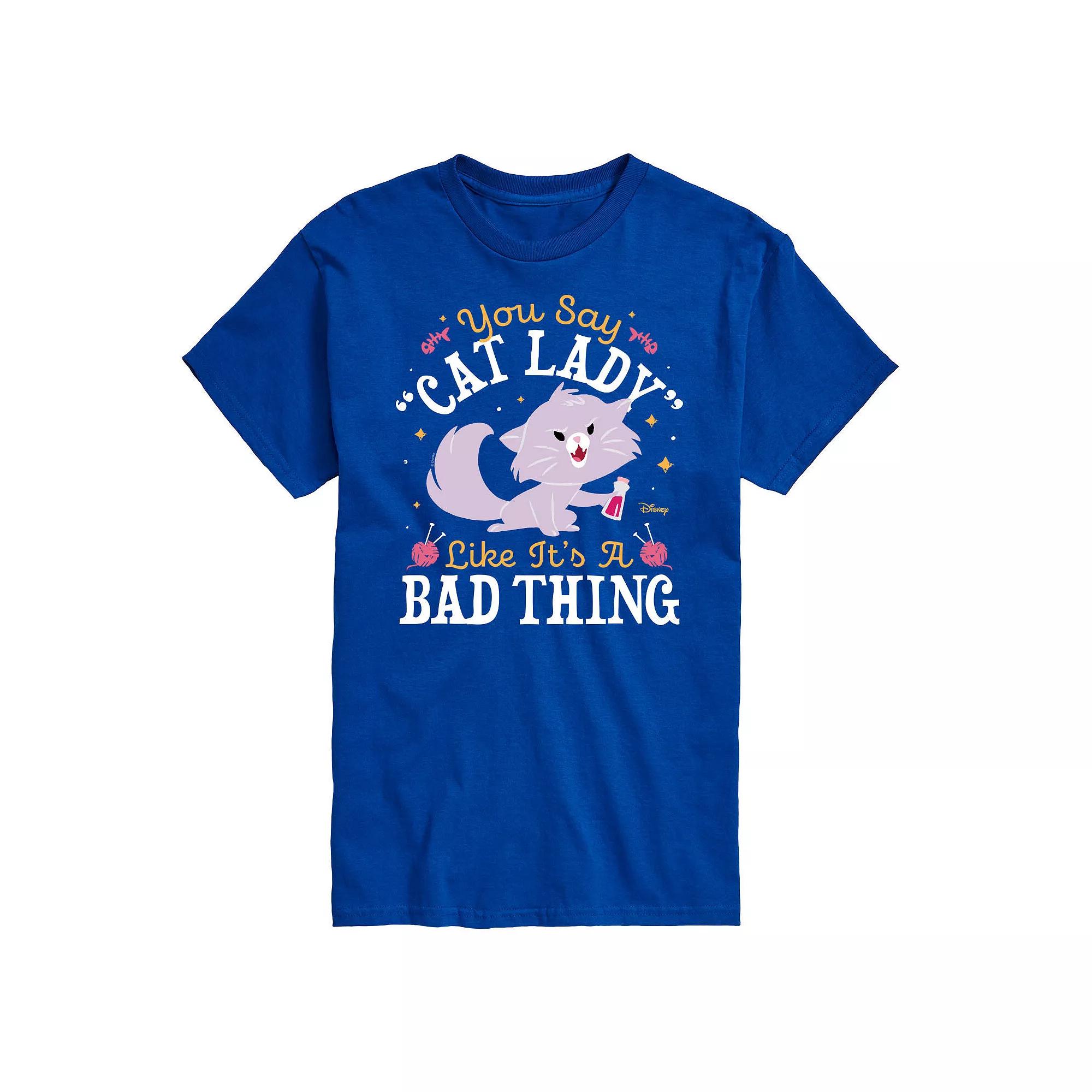 Disney's The Aristocats Men's Cat Lady Like Its a Bad Thing Graphic Tee,  Product Image