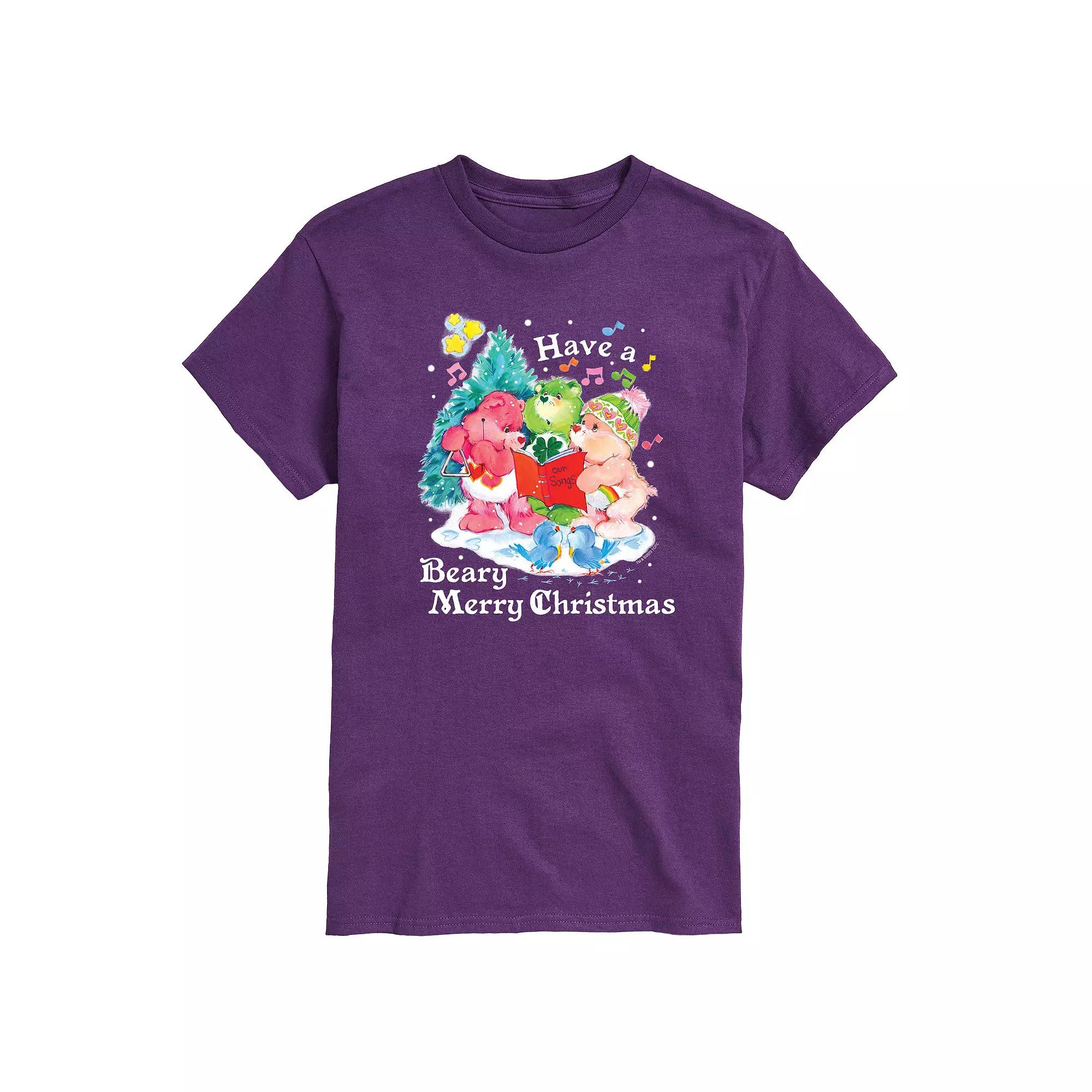 Men's Care Bears Have A Beary Merry Christmas Graphic Tee, Size: Large, Purple Product Image