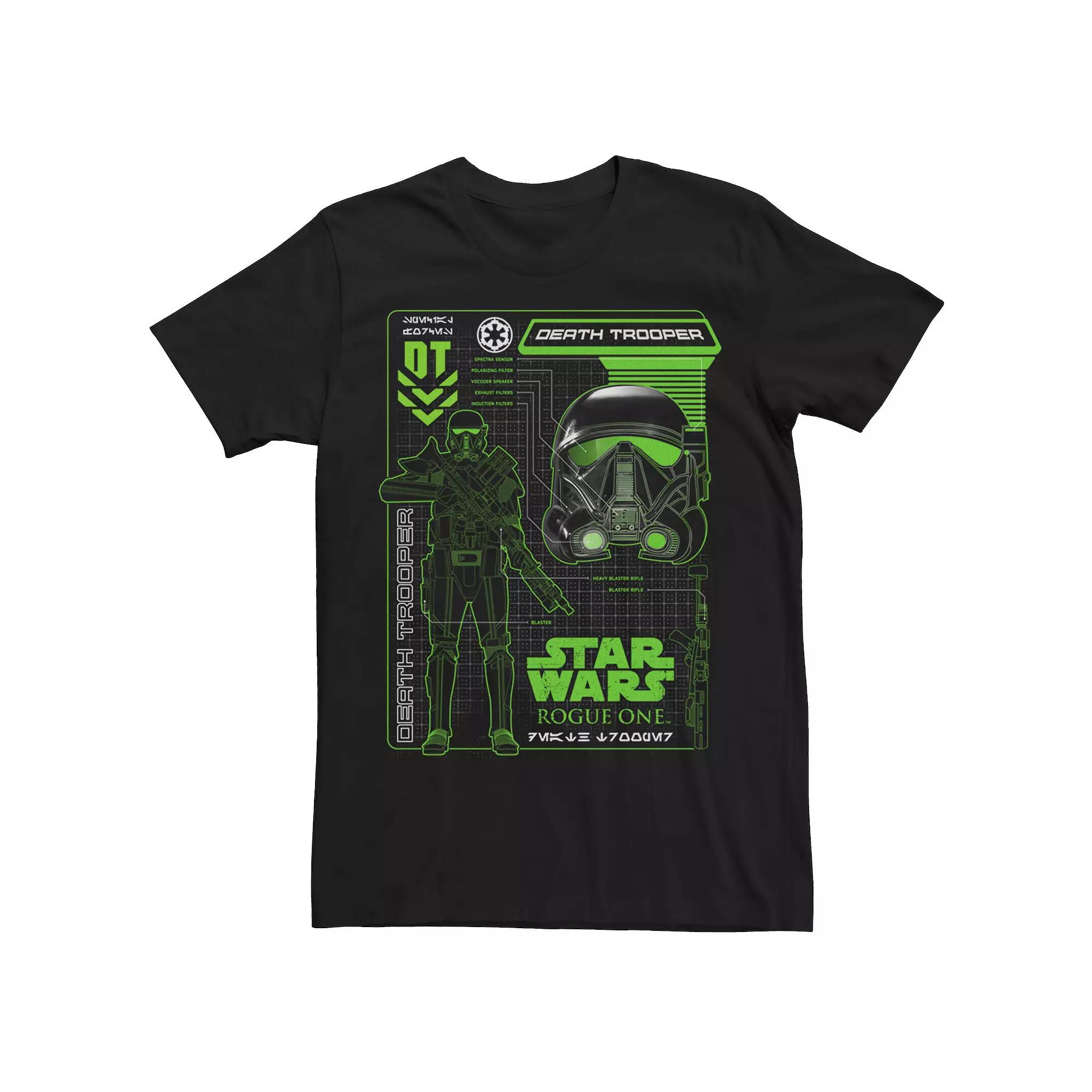 Men's Star Wars Rogue One Death Trooper Blueprints Tee,  Product Image