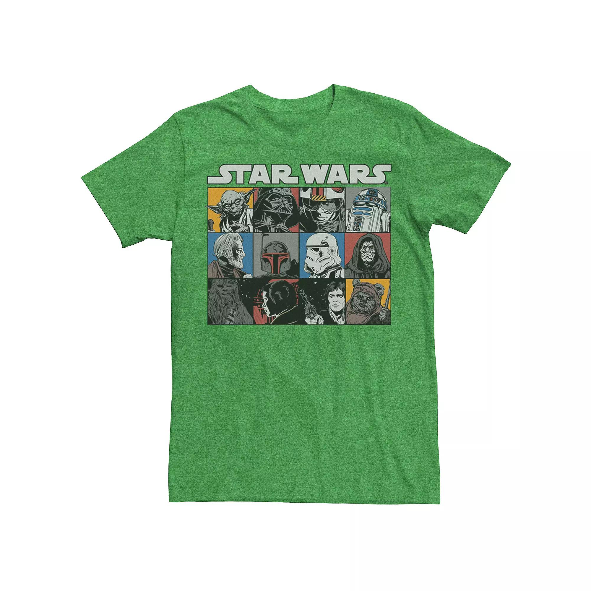 Men's Star Wars Comic Style Character Boxes Tee,  Product Image