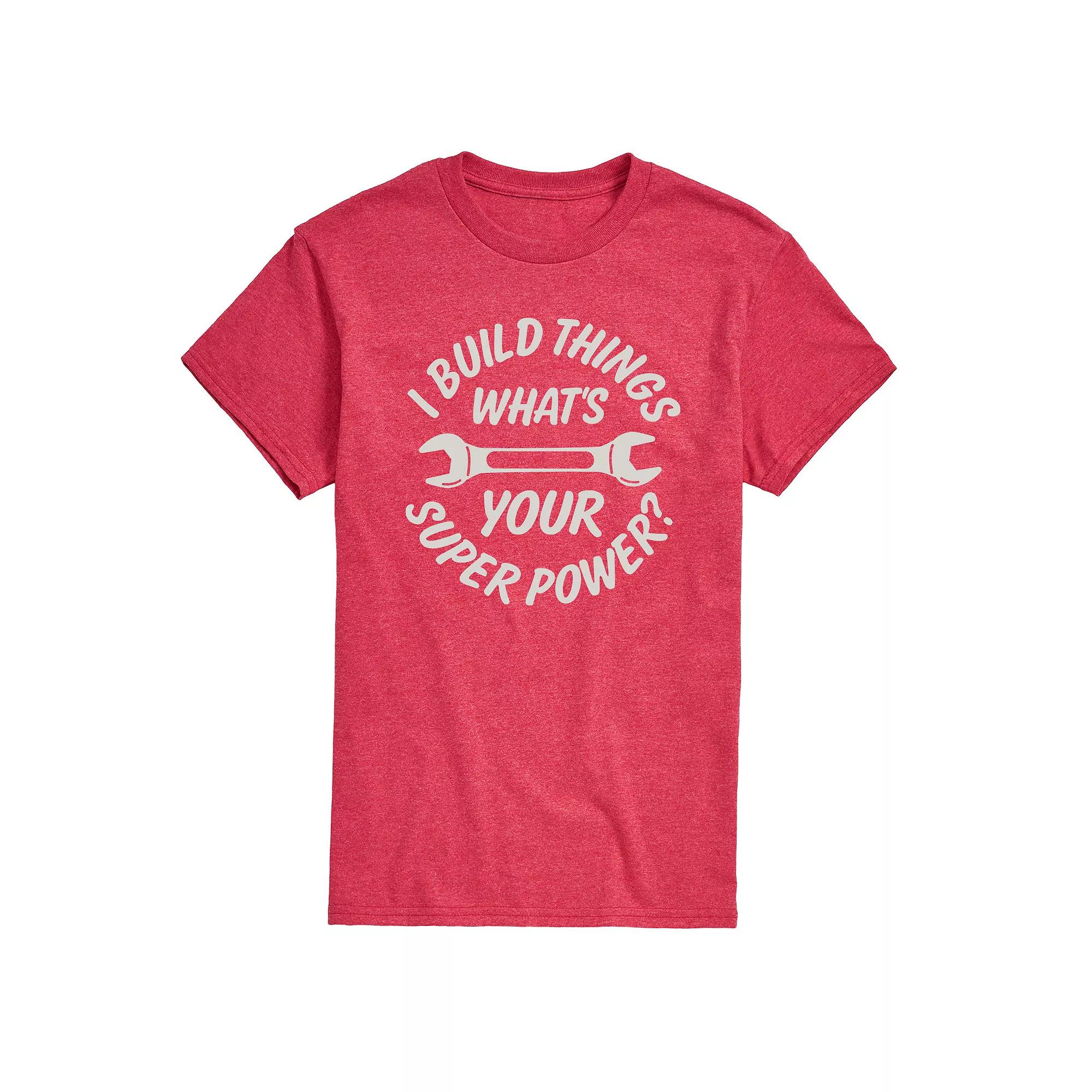 Men's I Build Things Superpower Tee,  Product Image