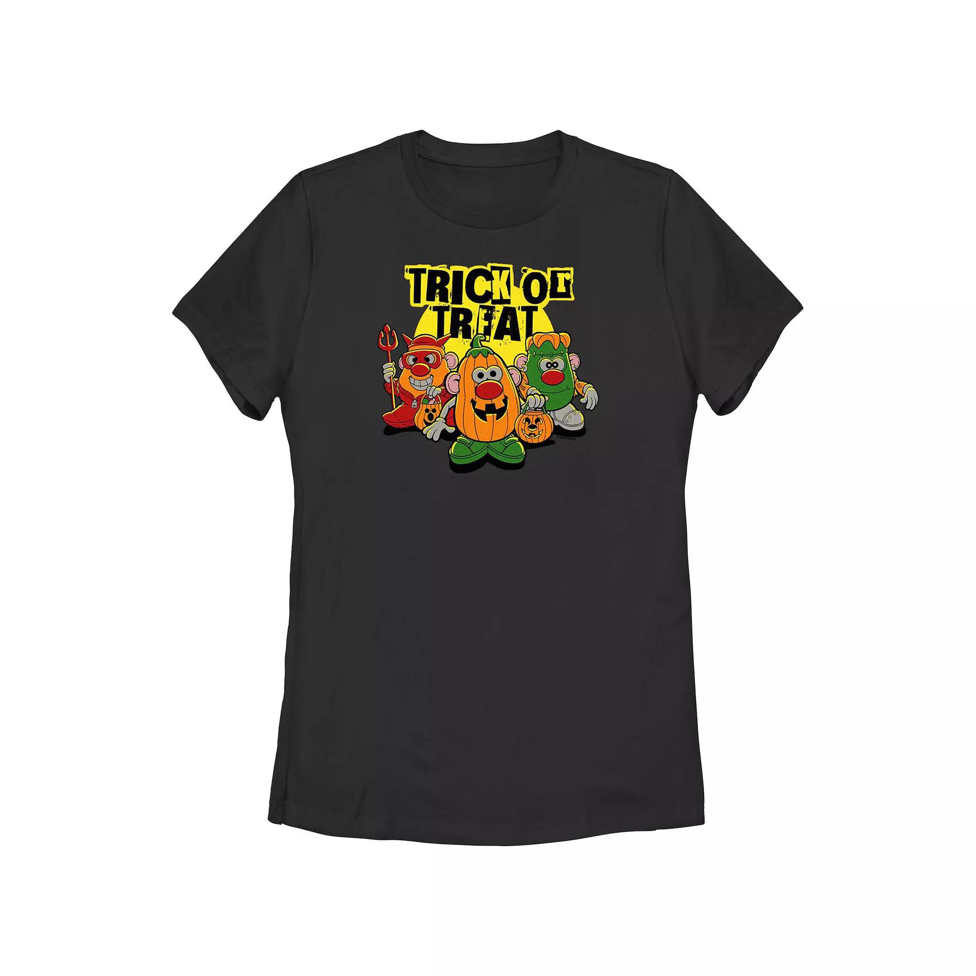 Juniors' Vintage Halloween Cat Graphic Tee, Women's,  Product Image