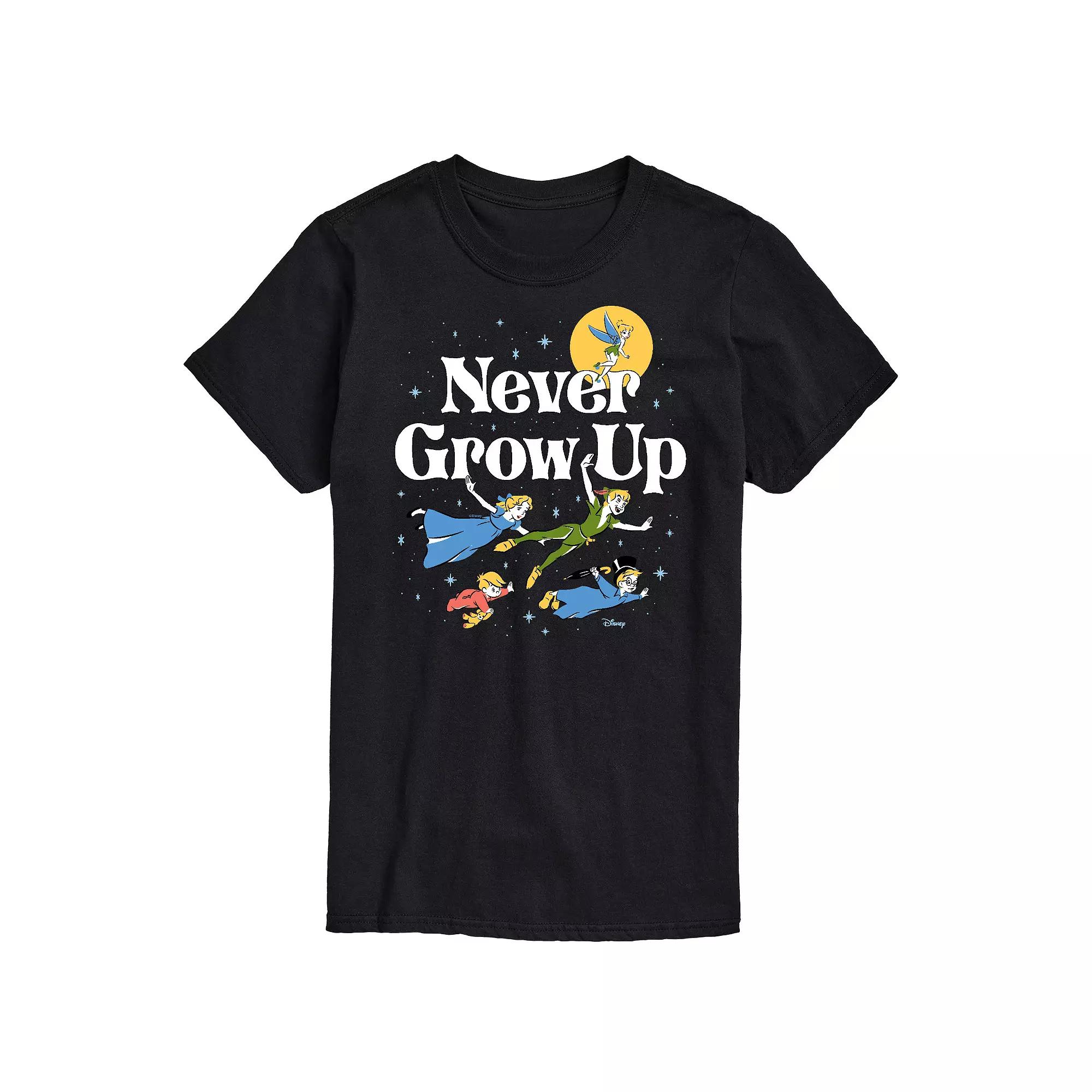 Disney's Peter Pan Big & Tall Never Grow Up Graphic Tee, Men's,  Product Image