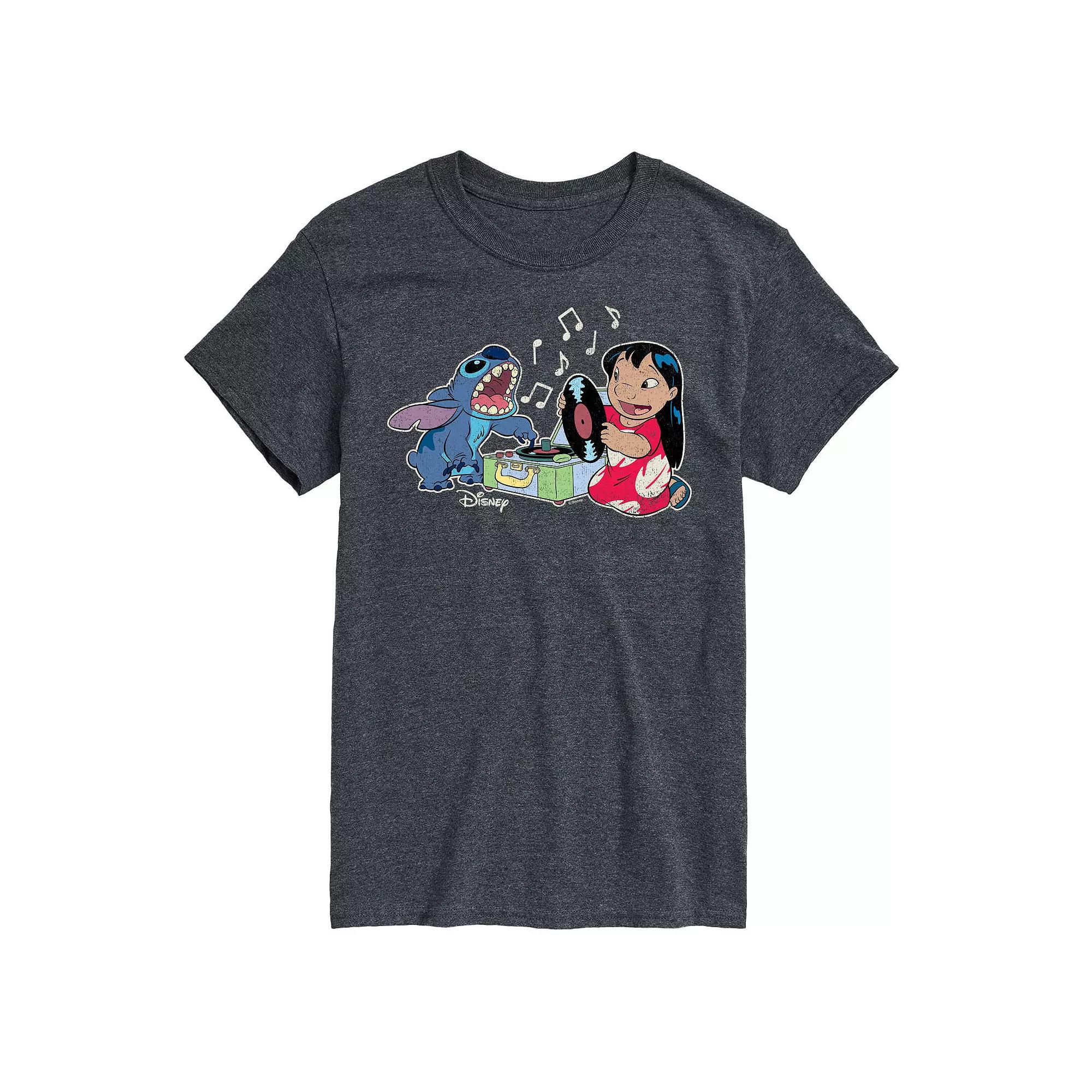 Disney's Lilo & Stitch Big & Tall Record Player Graphic Tee, Men's,  Product Image