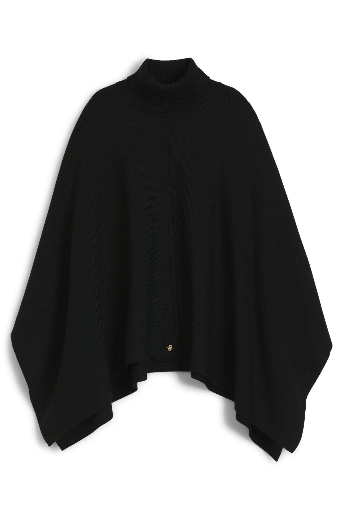 Rollneck poncho in a wool blend Product Image