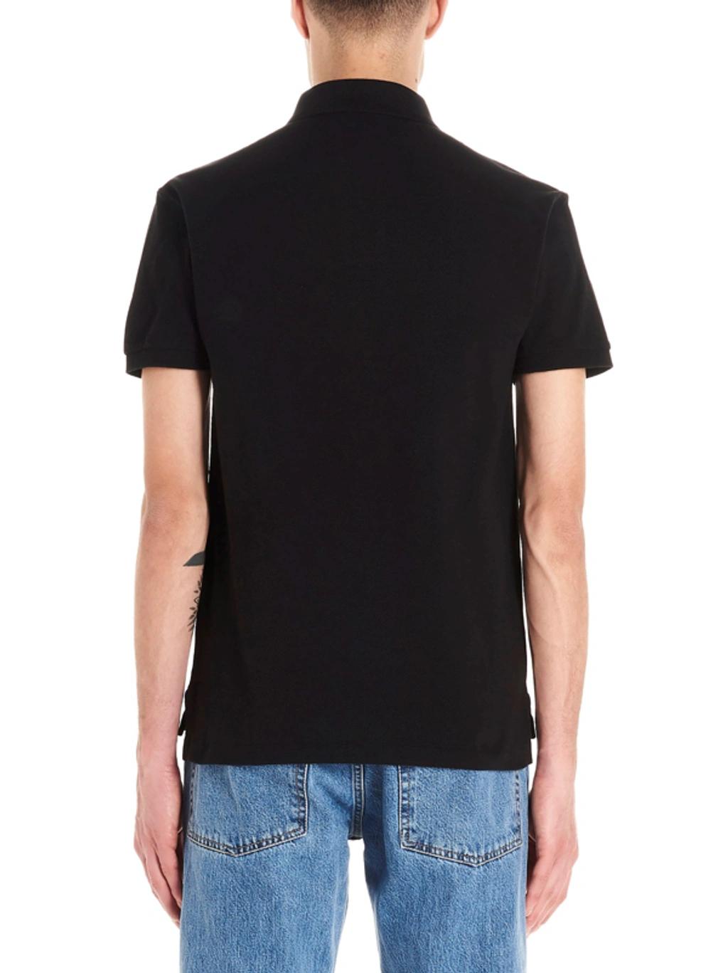 POLO RALPH LAUREN Black Polo Shirt With Classic Collar And Pony Embroidery On The Front In Cotton Man Product Image