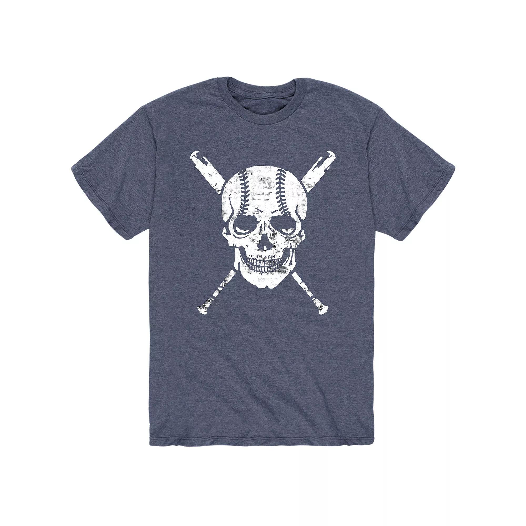Men's Baseball Skull Tee,  Product Image