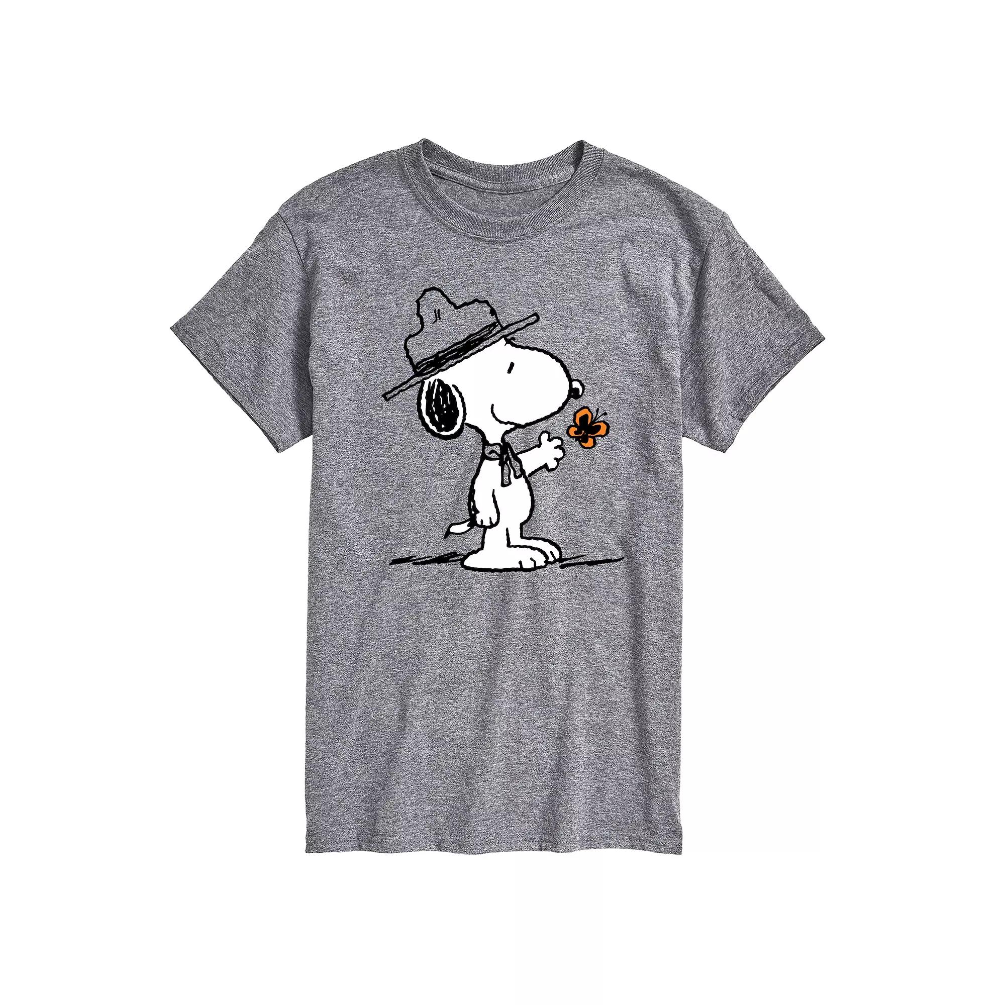 Men's Peanuts Ranger Snoopy & Butterfly Graphic Tee,  Product Image