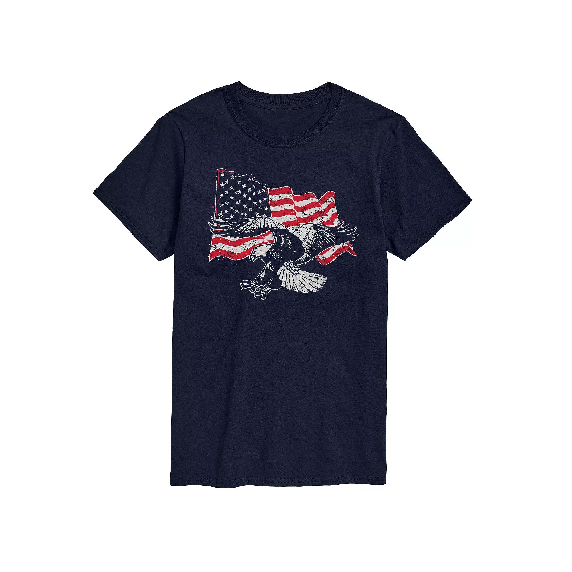 Big & Tall Eagle Flag Graphic Tee, Men's,  Product Image