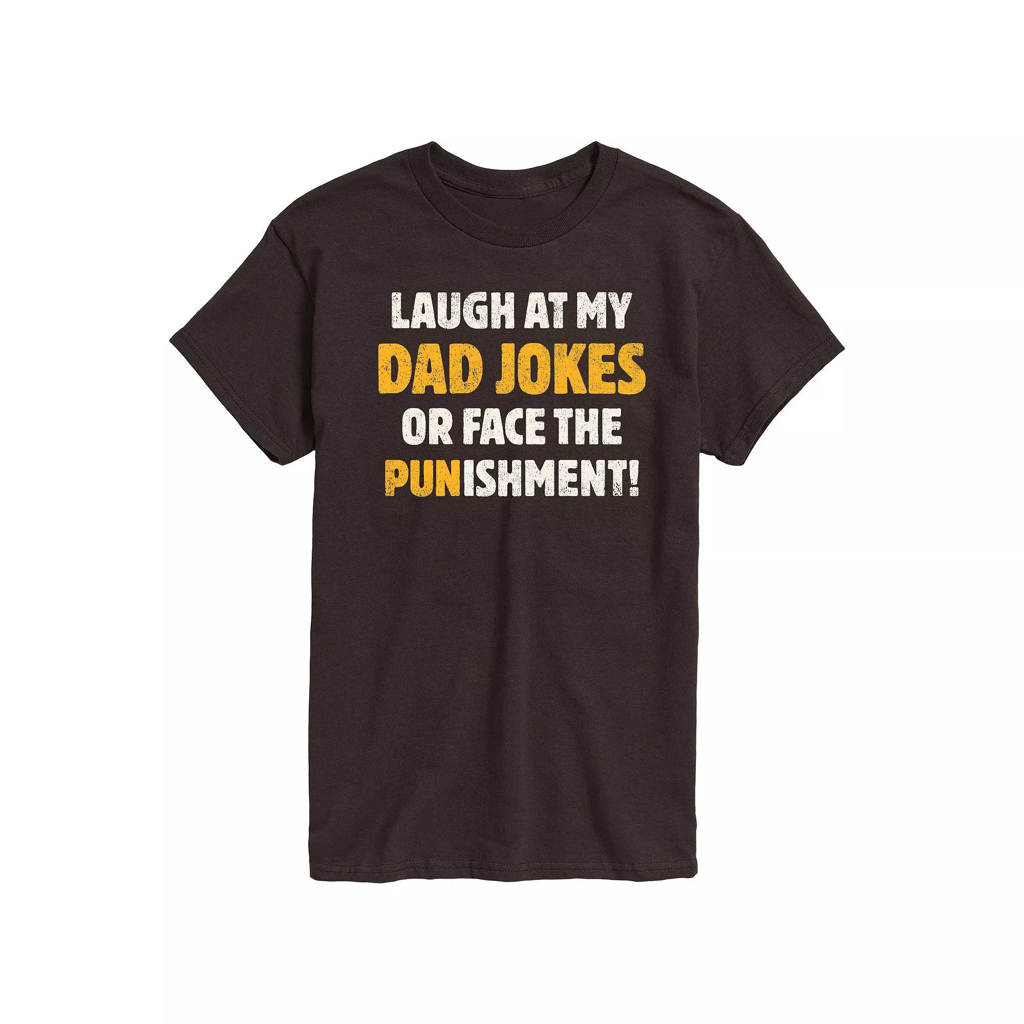 Men's Dad Jokes Punishment Graphic Tee,  Product Image