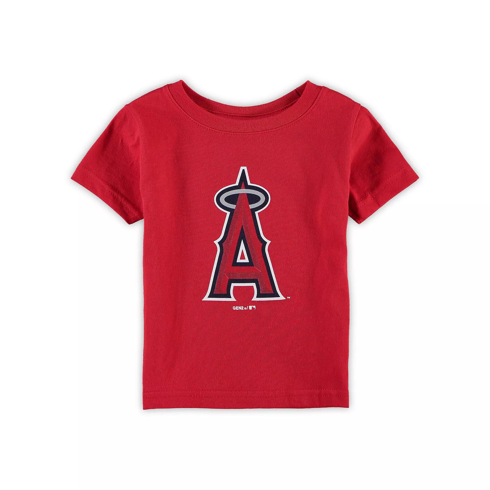 Infant Red Los Angeles Angels Primary Team Logo T-Shirt, Kids Unisex,  Product Image