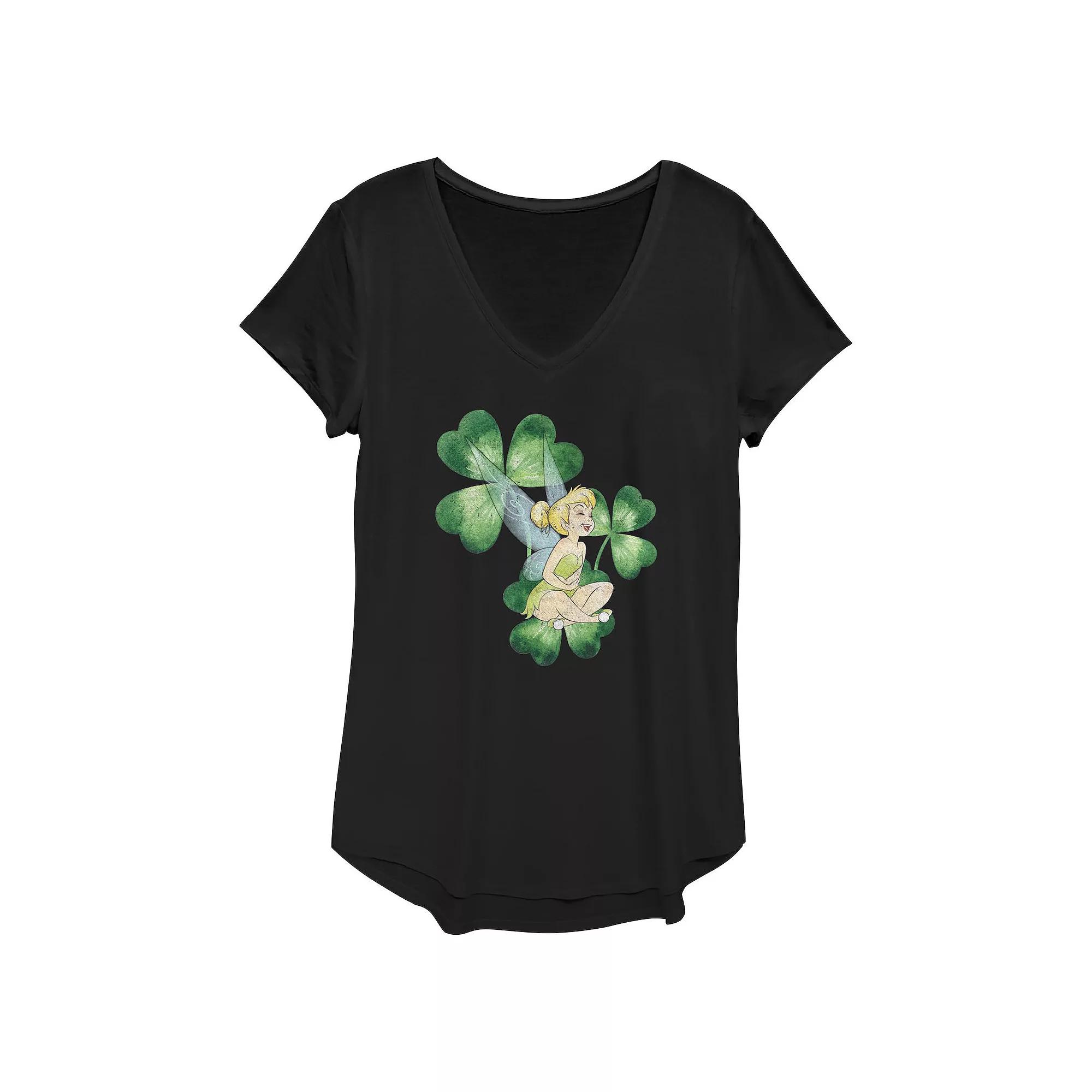 Disney's Tinker Bell Shamrock Women's Graphic Tee,  Product Image