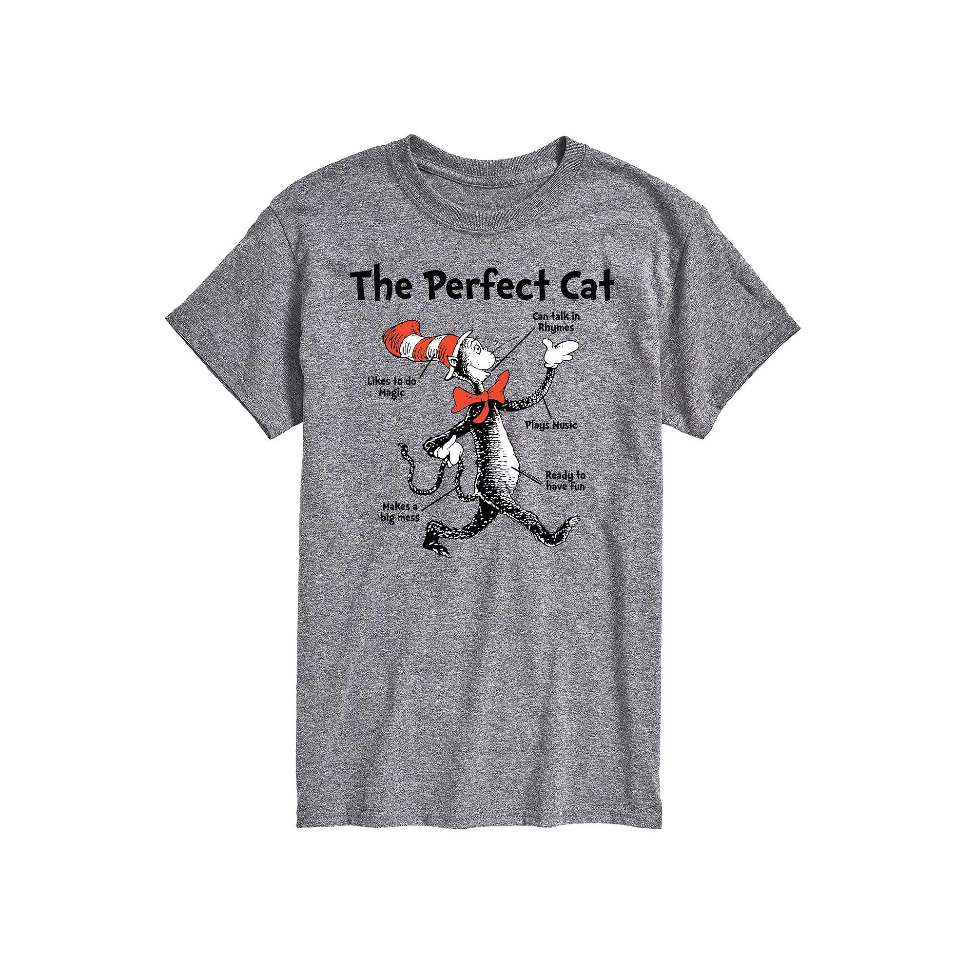 Big & Tall Dr Seuss Perfect Cat Tee, Men's,  Product Image
