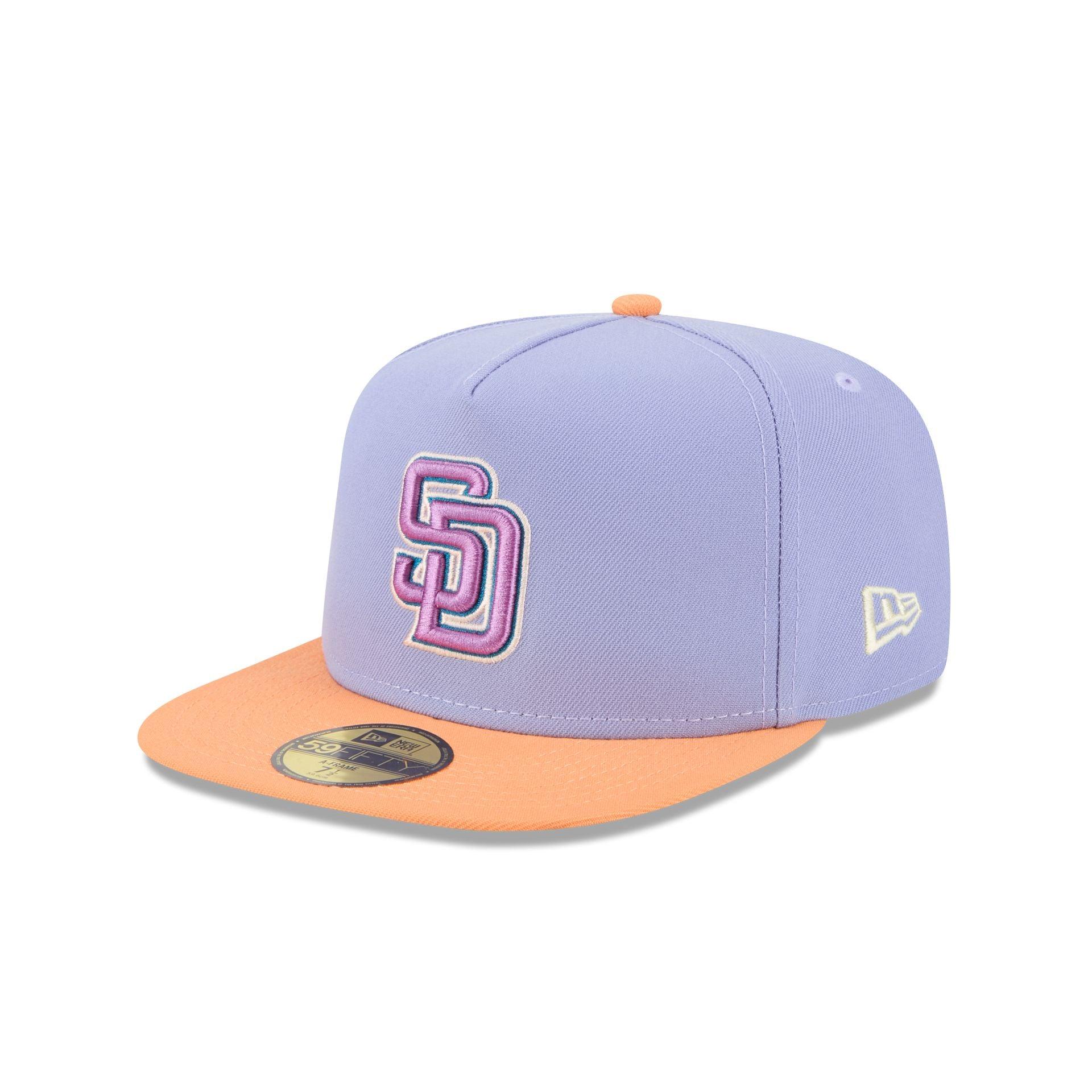 San Diego Padres Lavender 59FIFTY A-Frame Fitted Hat Male Product Image