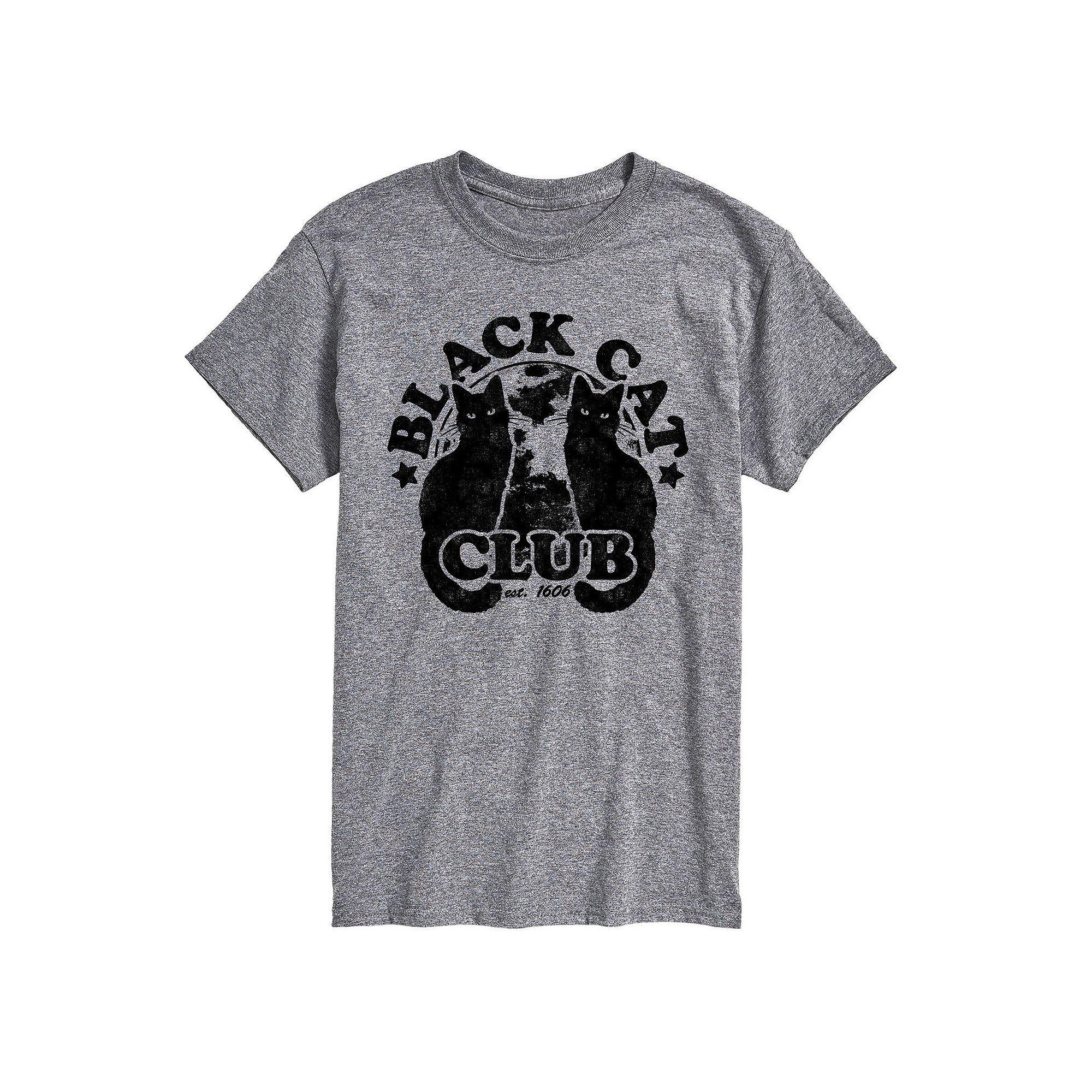 Big & Tall Black Cat Club Tee, Men's,  Product Image