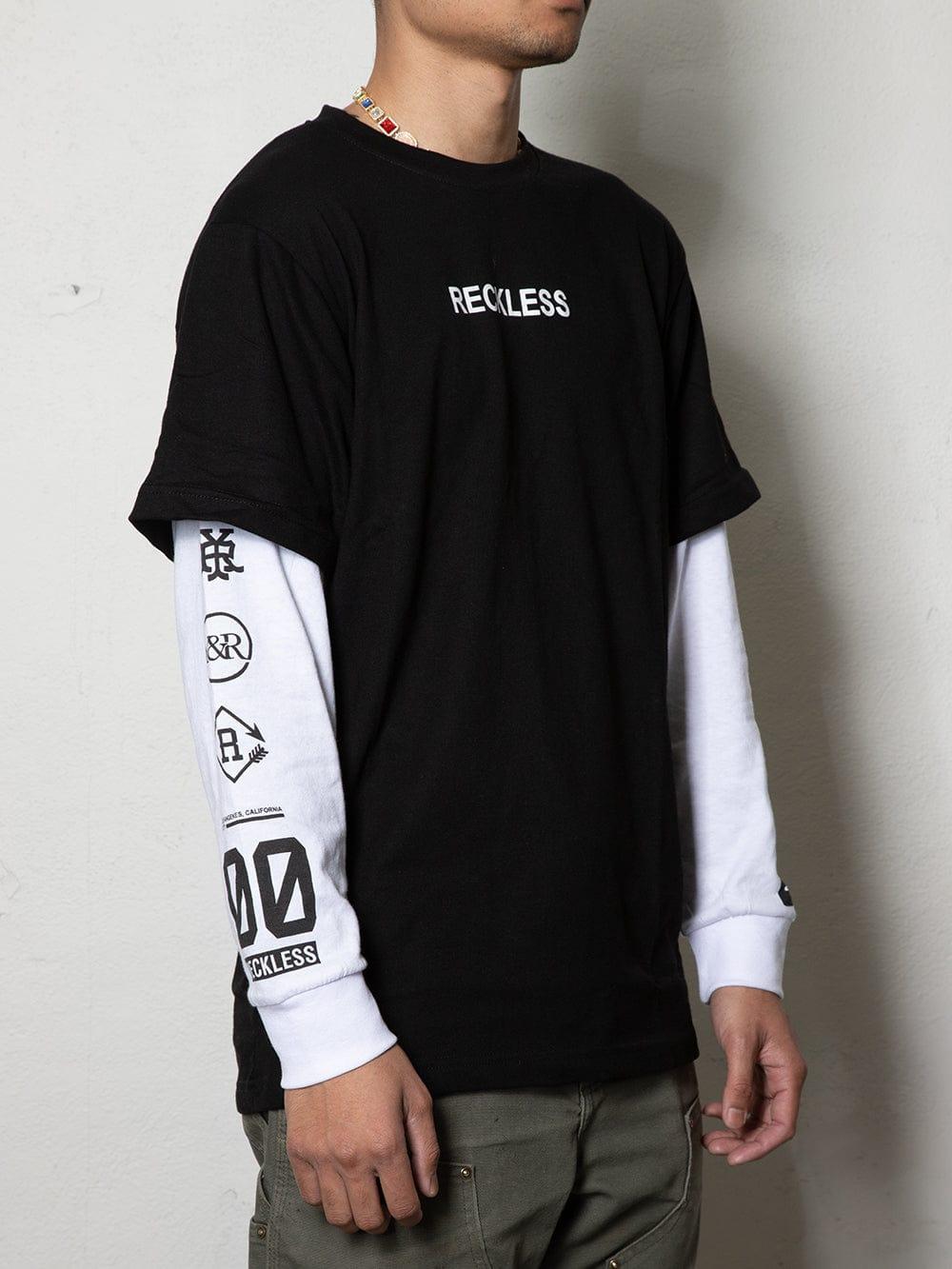 Reckless Double L/S Tee - Black Male Product Image