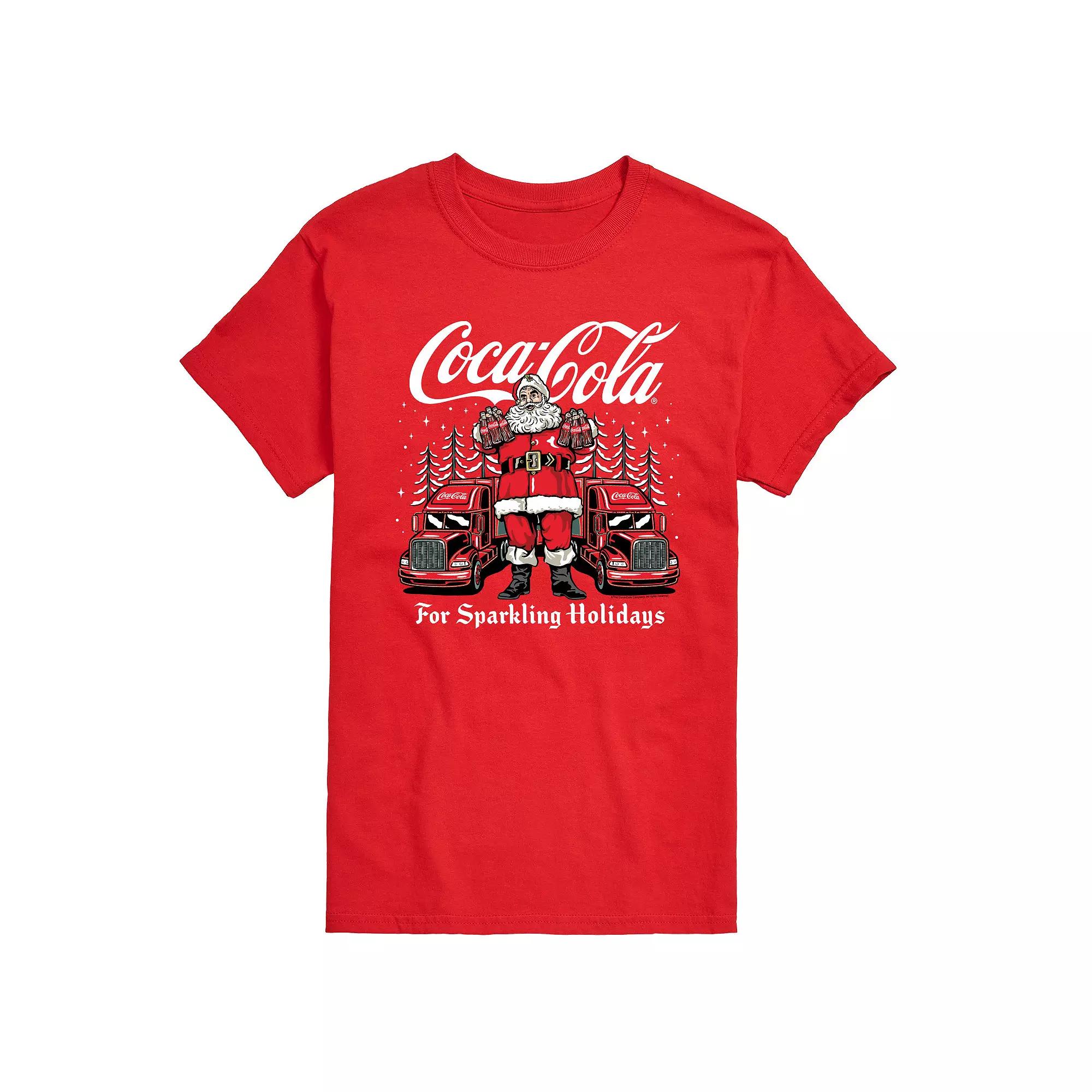 Big & Tall Coca-Cola Santa For Sparkling Holidays Graphic Tee, Men's,  Product Image