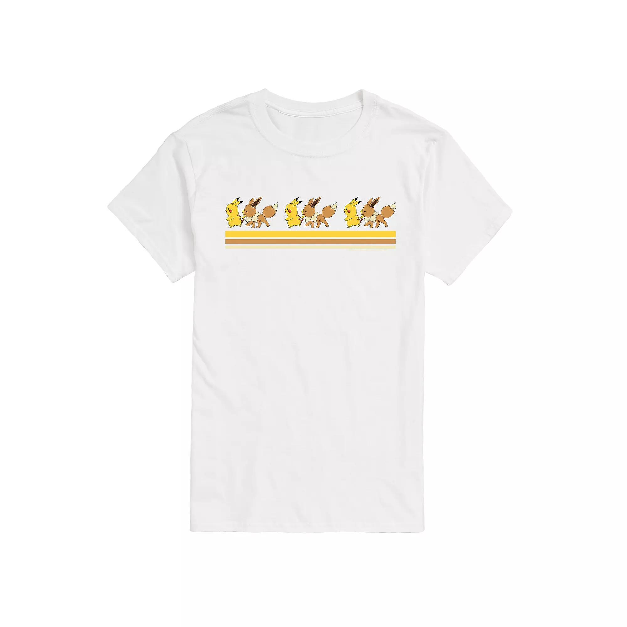 Men's Pokemon Pikachu Eevee Retro Tee,  Product Image