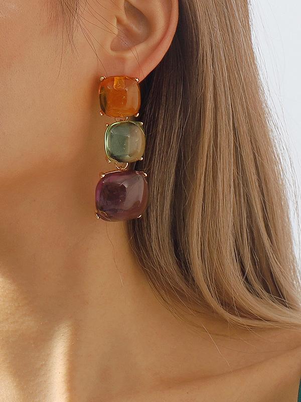 Geometric Drop Earrings Earrings Accessories Product Image