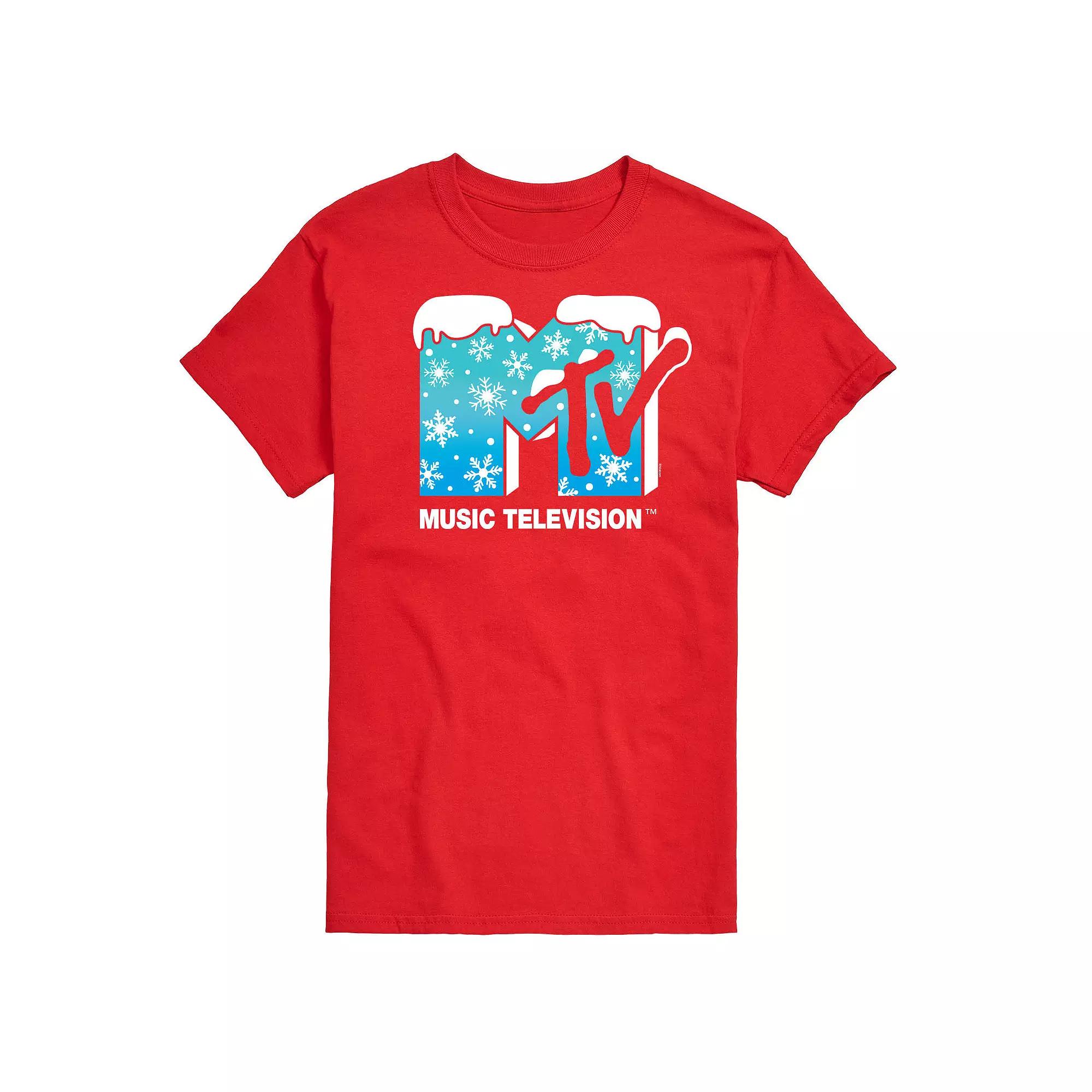 Big & Tall MTV Snowflakes Logo Graphic Tee, Men's,  Product Image