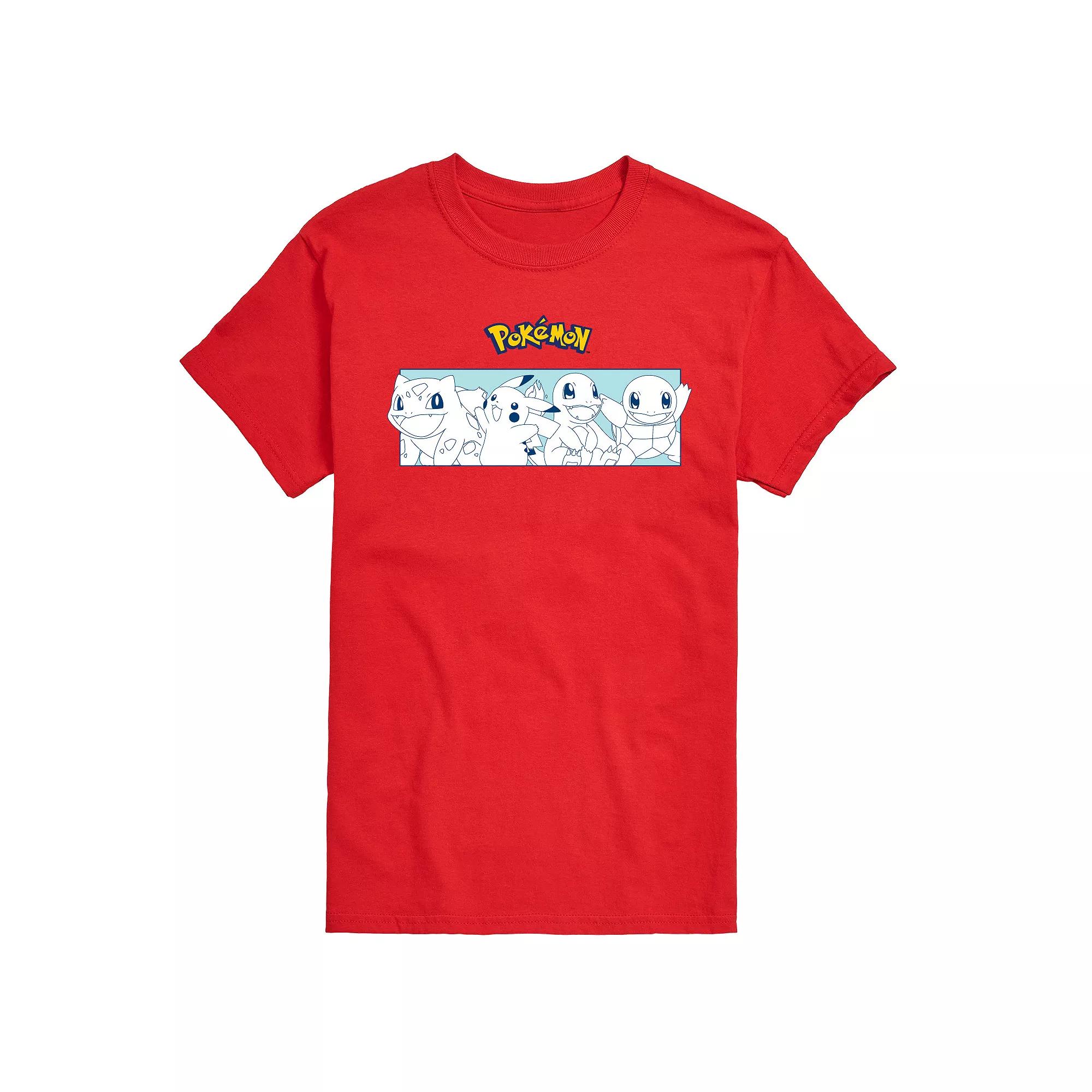 Men's Pokemon Starters Stripe Graphic Tee,  Product Image
