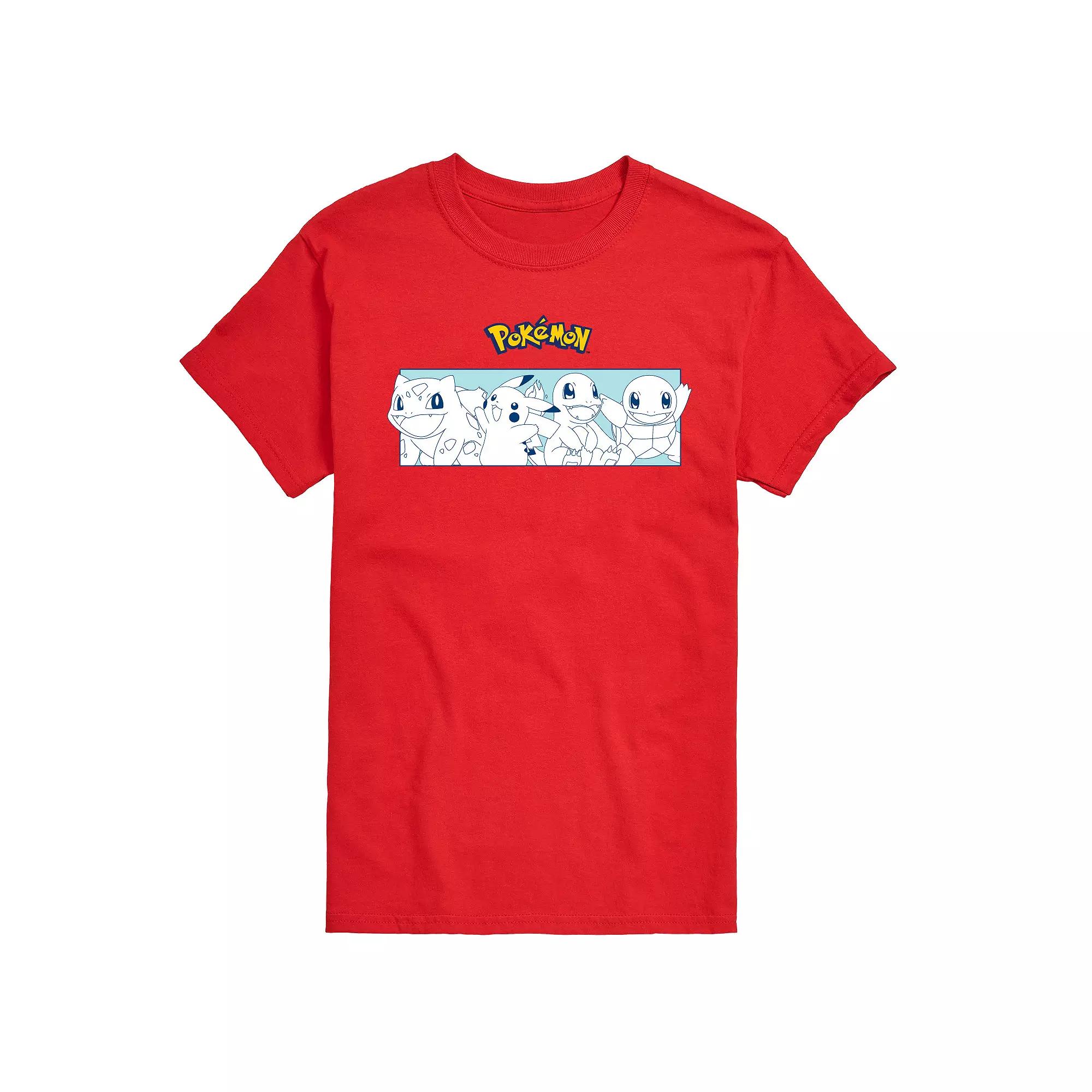 Men's Pokemon Starters Stripe Graphic Tee,  Product Image