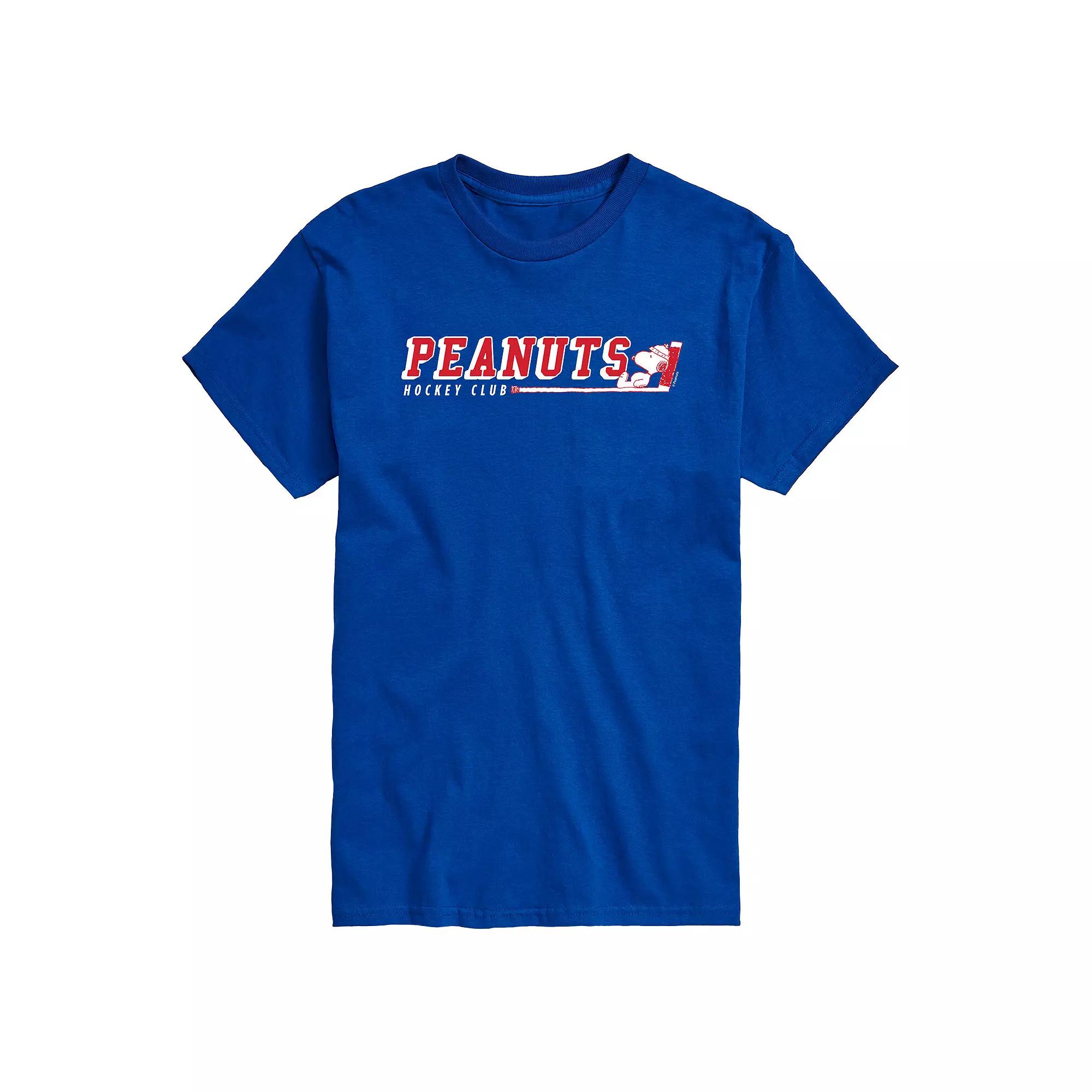 Big & Tall Peanuts Hockey Club Tee, Men's,  Product Image