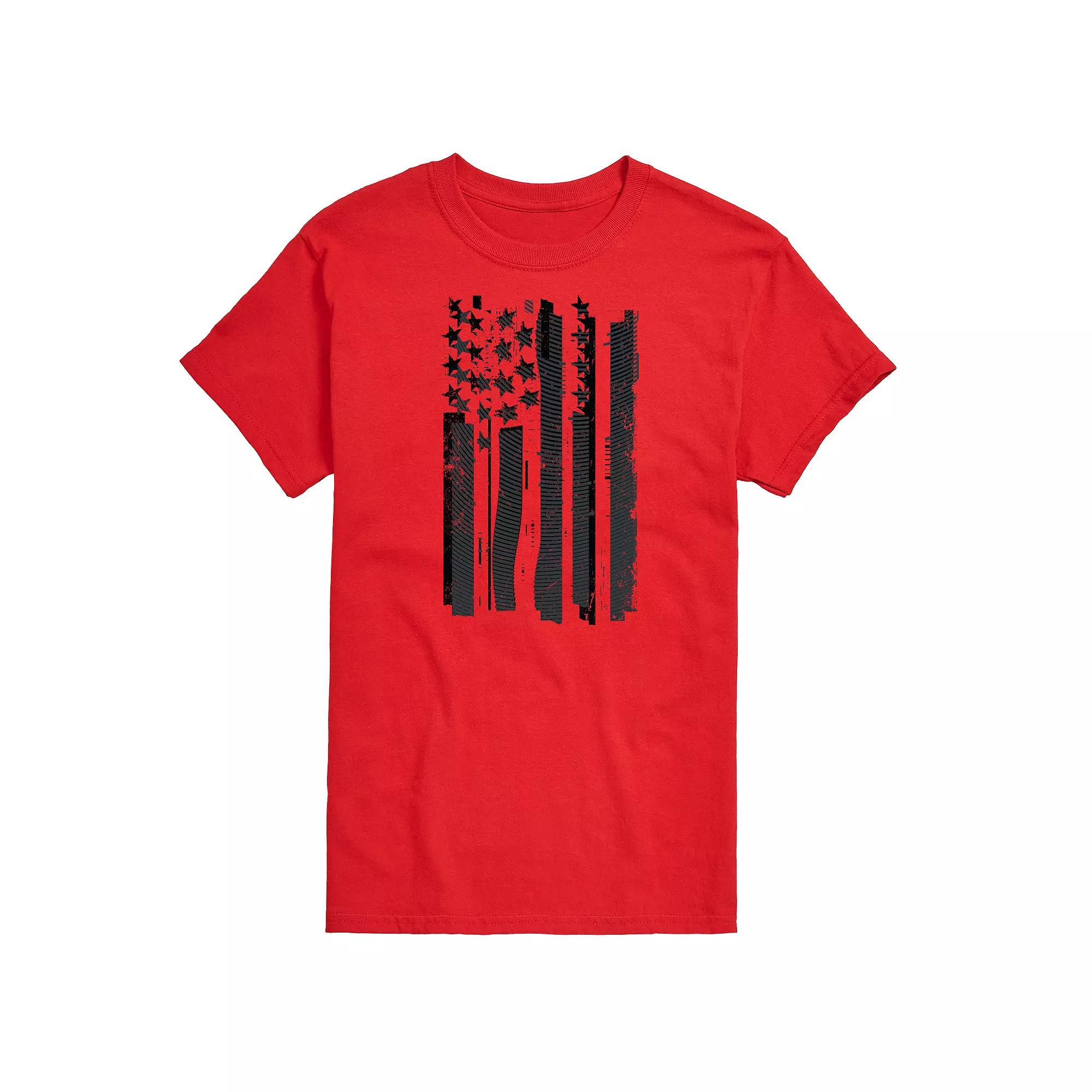 Big & Tall Glitched Freedom Tee, Men's,  Product Image
