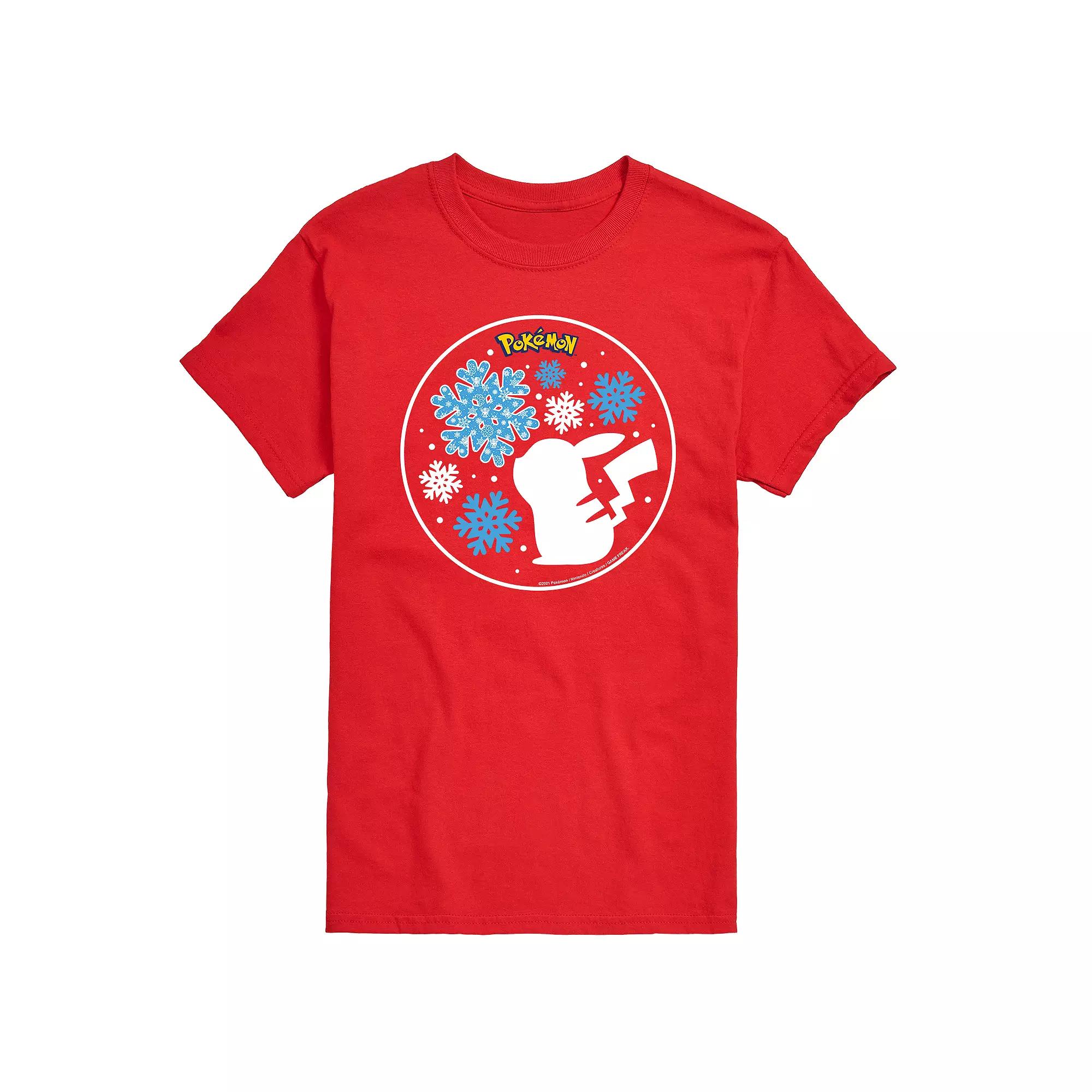 Big & Tall Pokemon Snowflake Pikachu Tee, Men's,  Product Image