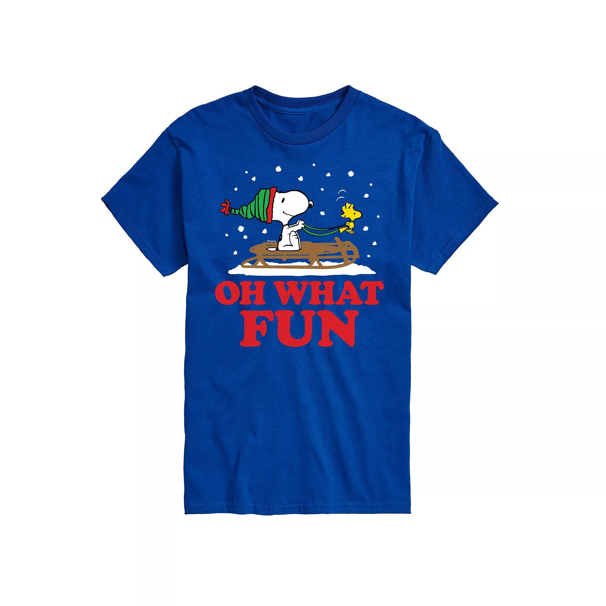 Big & Tall Peanuts Oh What Fun Tee, Men's,  Product Image