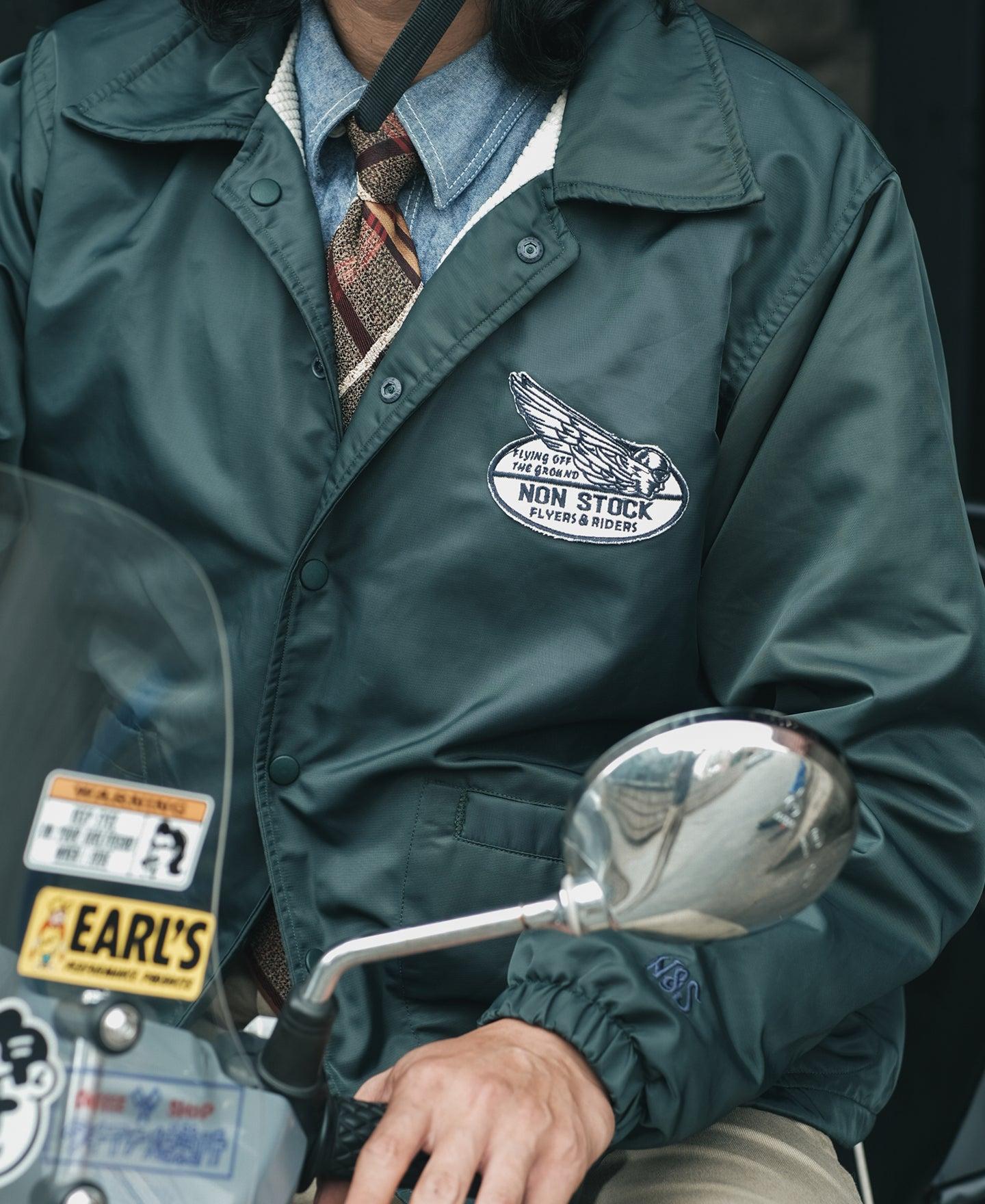 Logo-Appliqued Nylon Coach Jacket - Green Product Image