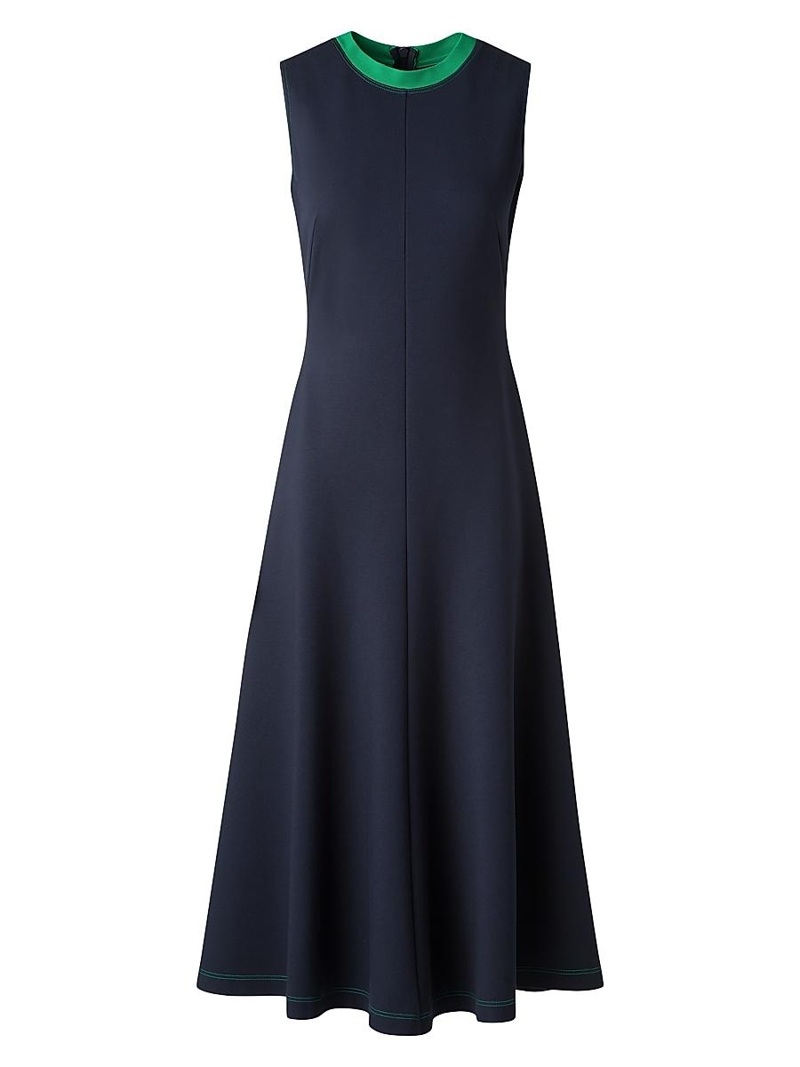 Womens Jersey Sleeveless Fit-&-Flare Midi-Dress Product Image