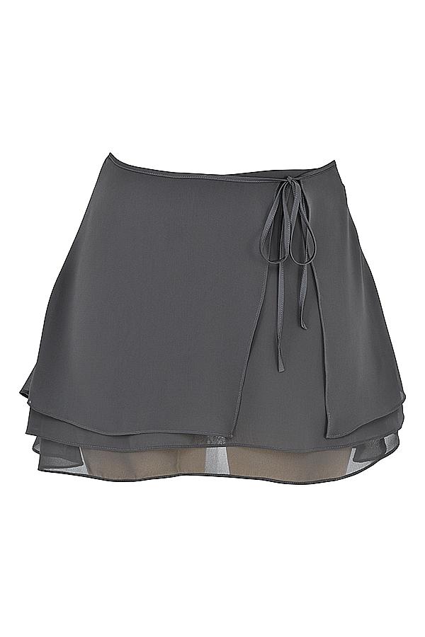 Clarice  shadow floaty layered mini skirt Product Image